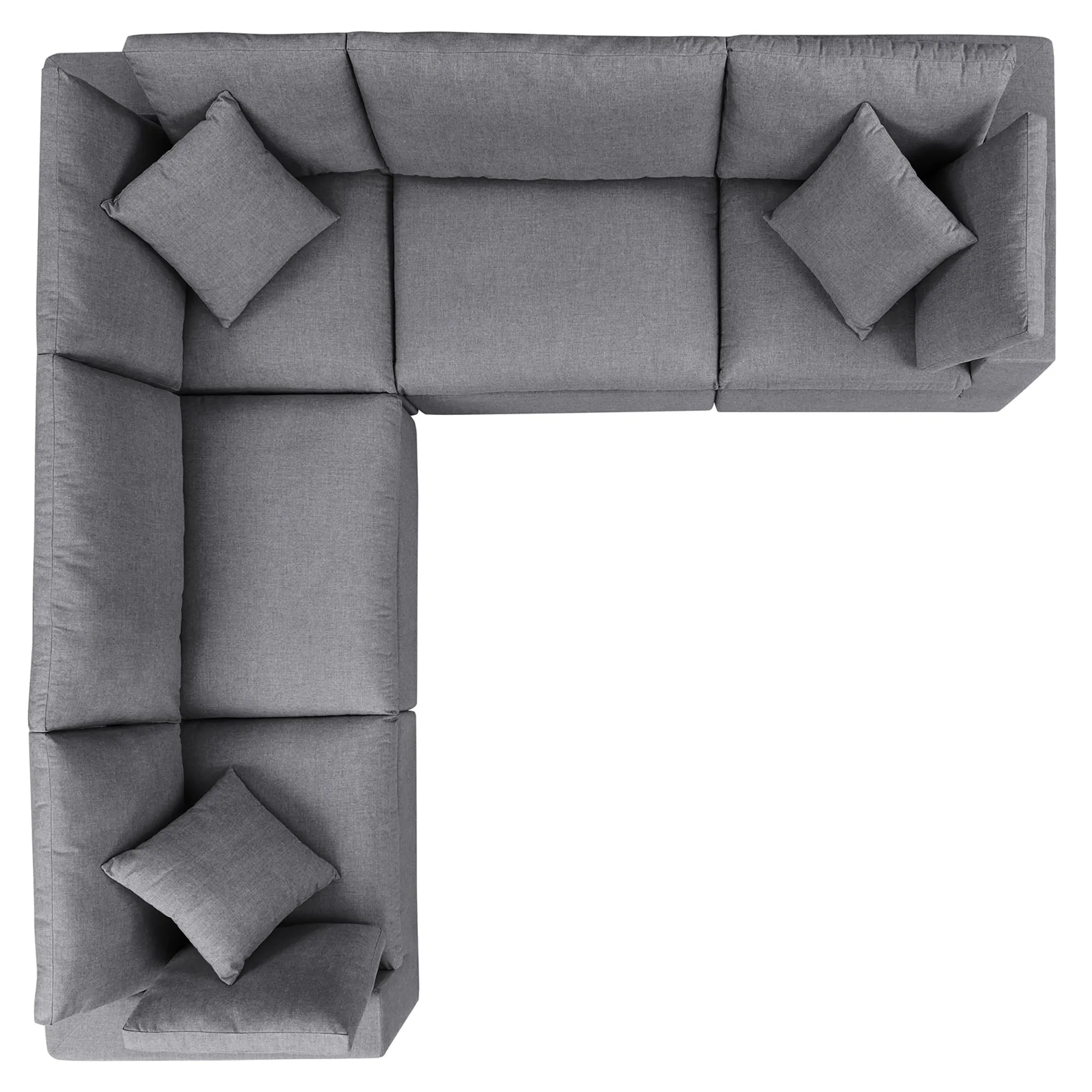Commix 5-Piece Sunbrella® Outdoor Patio Sectional Sofa by Modway