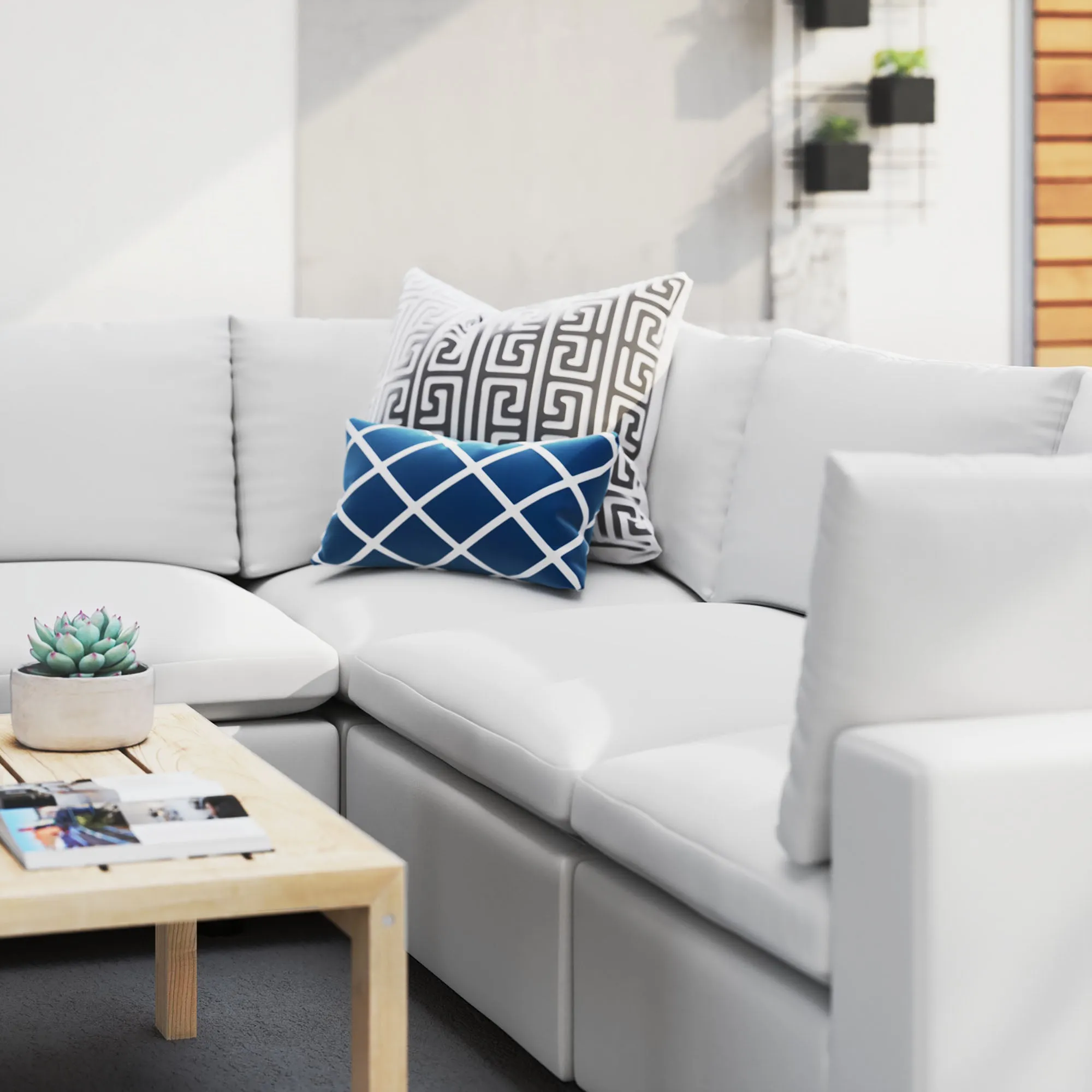 Commix 5-Piece Sunbrella® Outdoor Patio Sectional Sofa by Modway