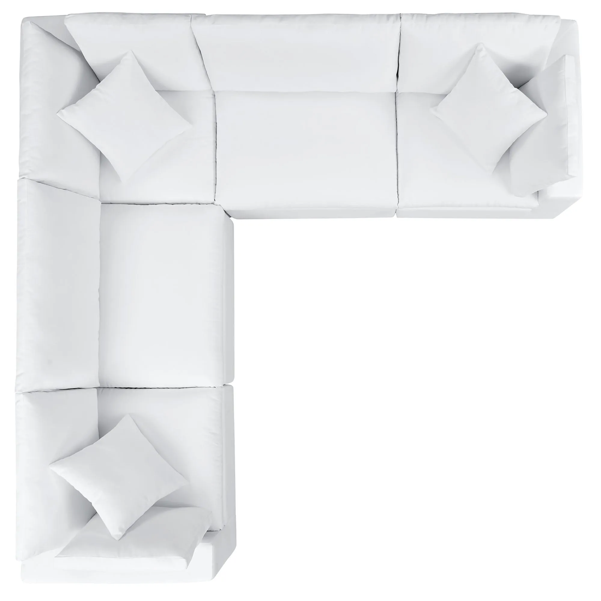 Commix 5-Piece Sunbrella® Outdoor Patio Sectional Sofa by Modway