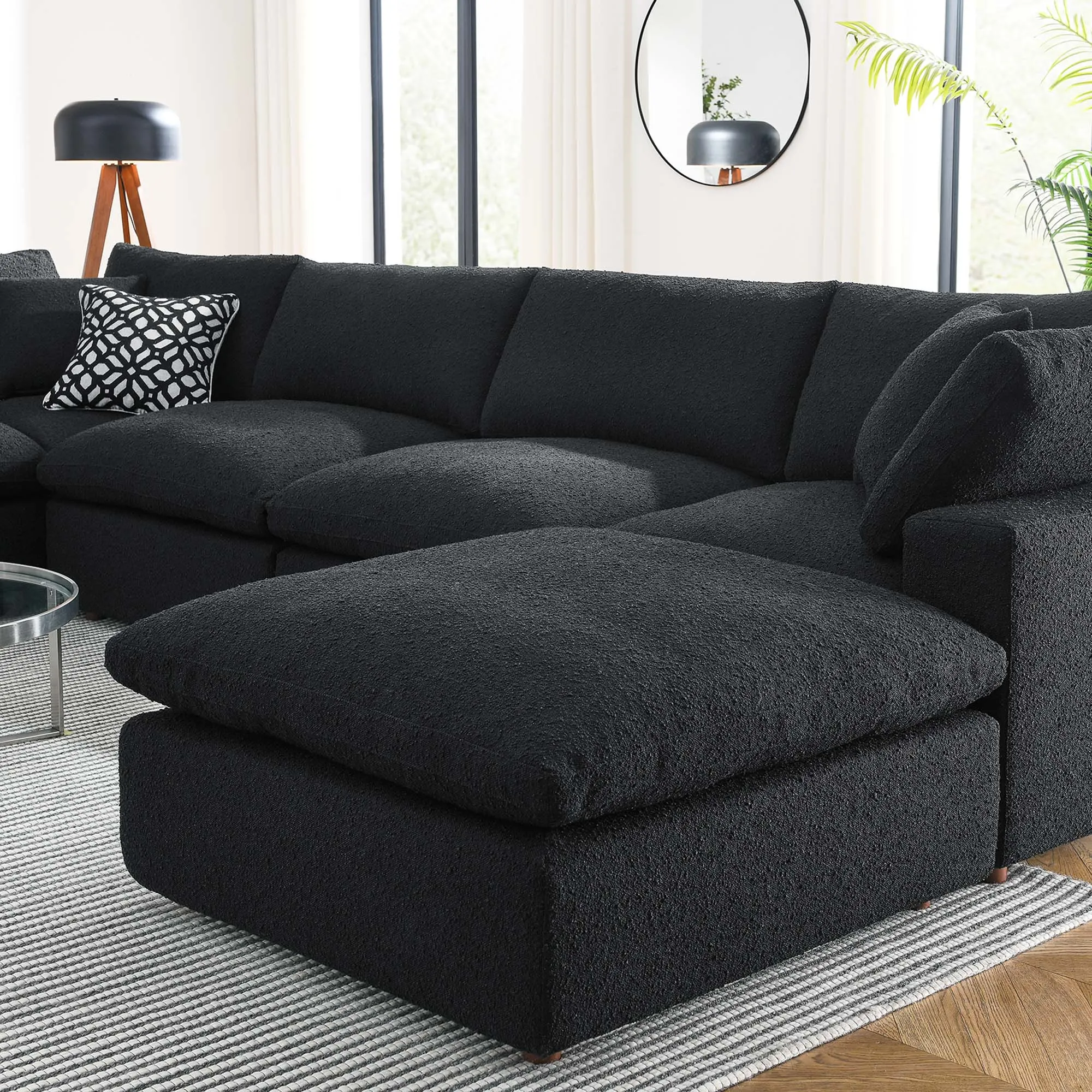 Commix 7-Piece Down Filled Overstuffed Boucle Sectional Sofa by Modway