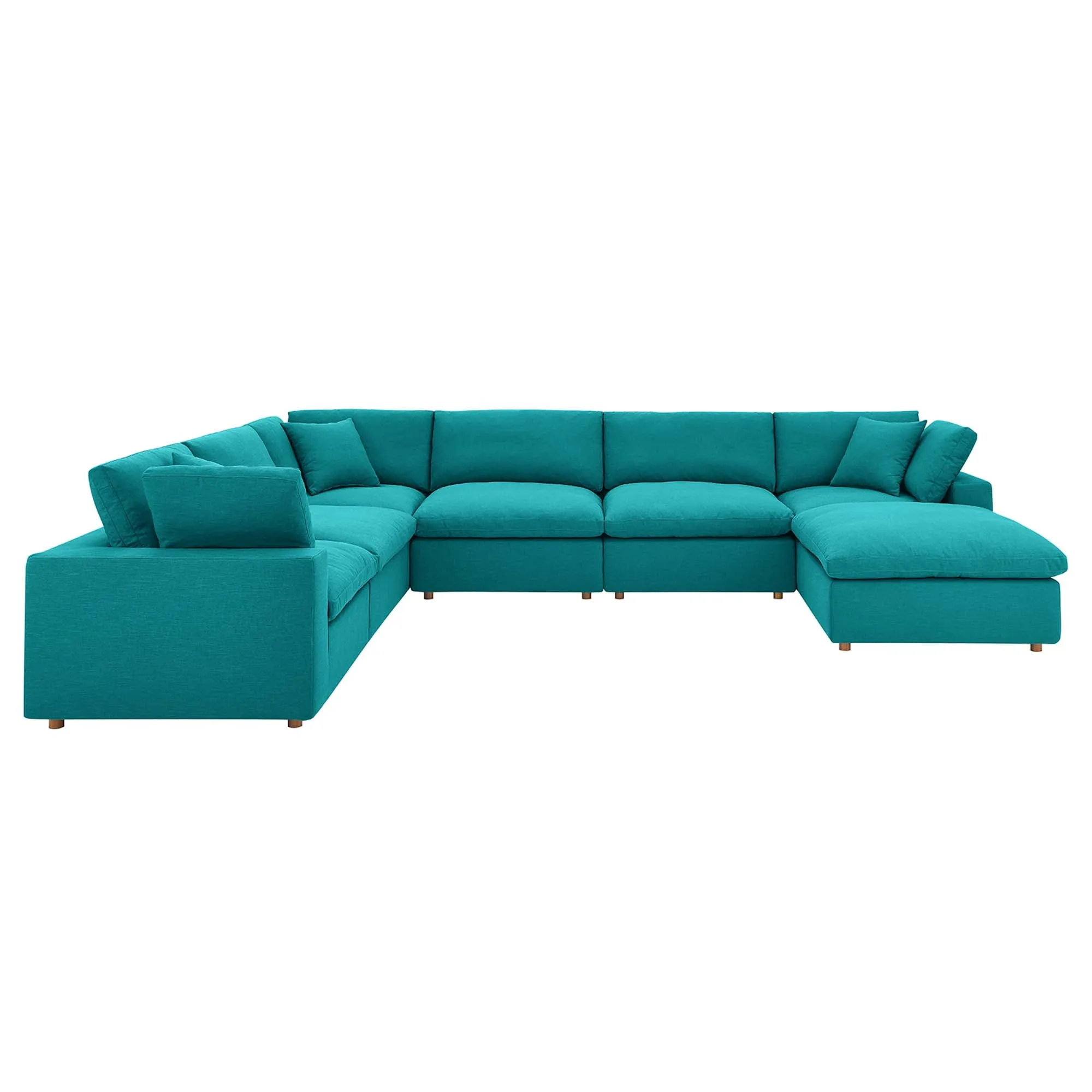Commix 7-Piece Down Filled Overstuffed Sectional Sofa by Modway