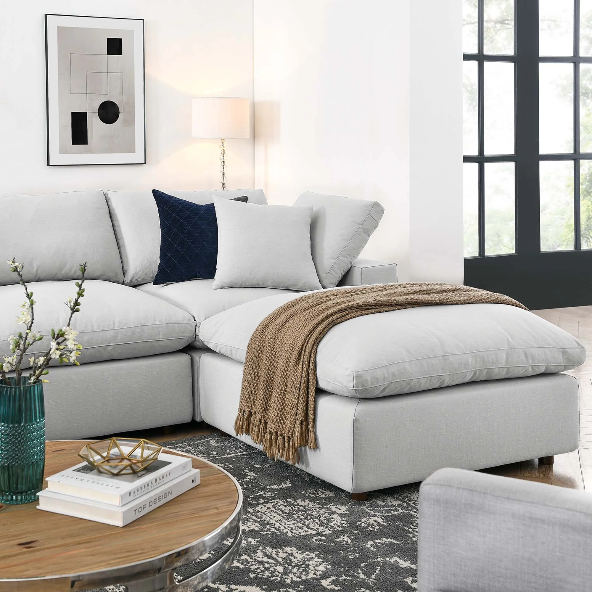 Commix 7-Piece Down Filled Overstuffed Sectional Sofa by Modway