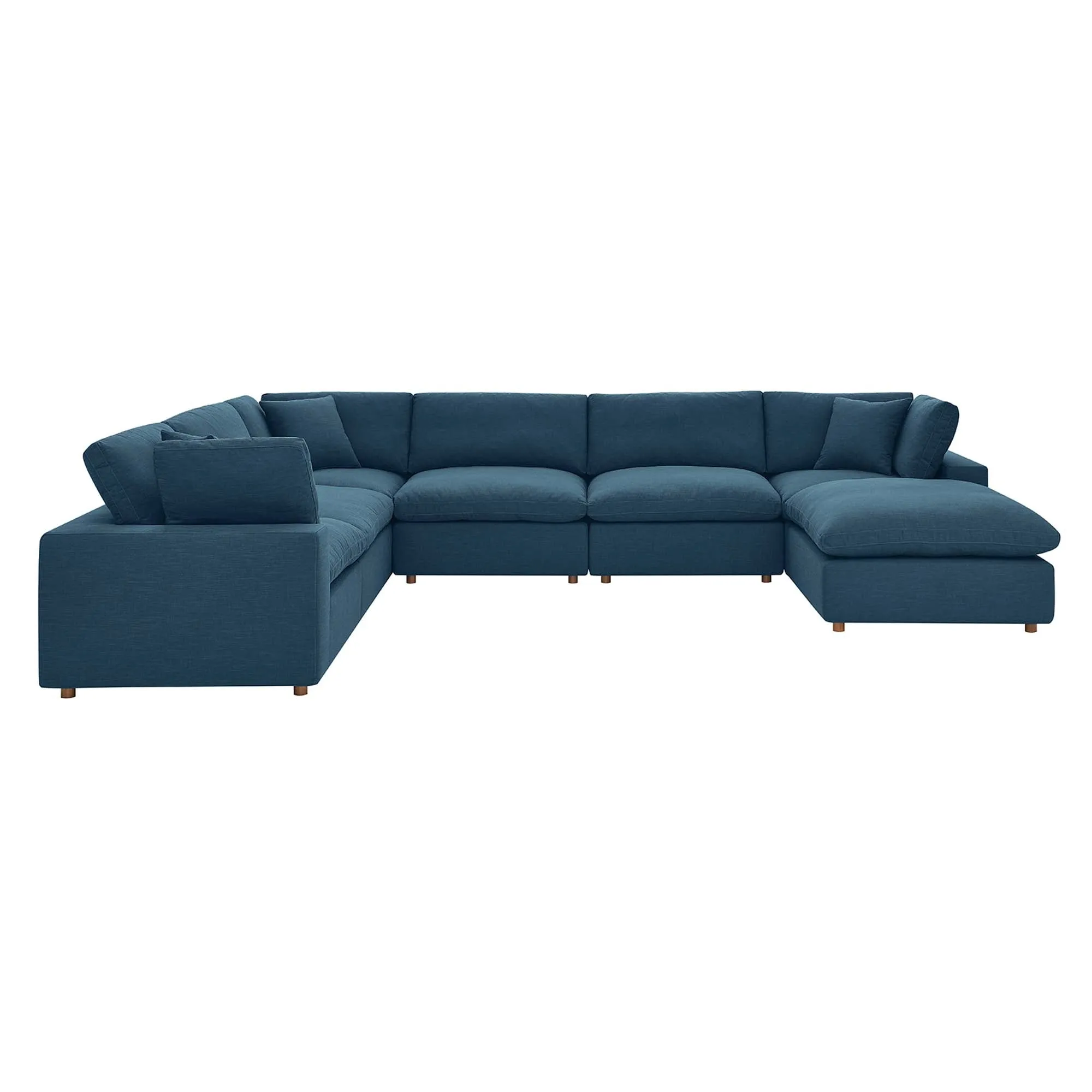 Commix 7-Piece Down Filled Overstuffed Sectional Sofa by Modway