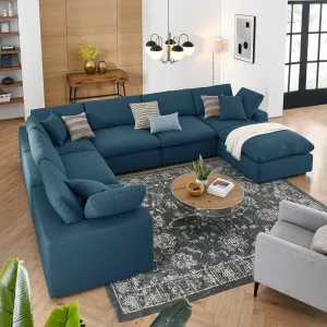 Commix 7-Piece Down Filled Overstuffed Sectional Sofa by Modway
