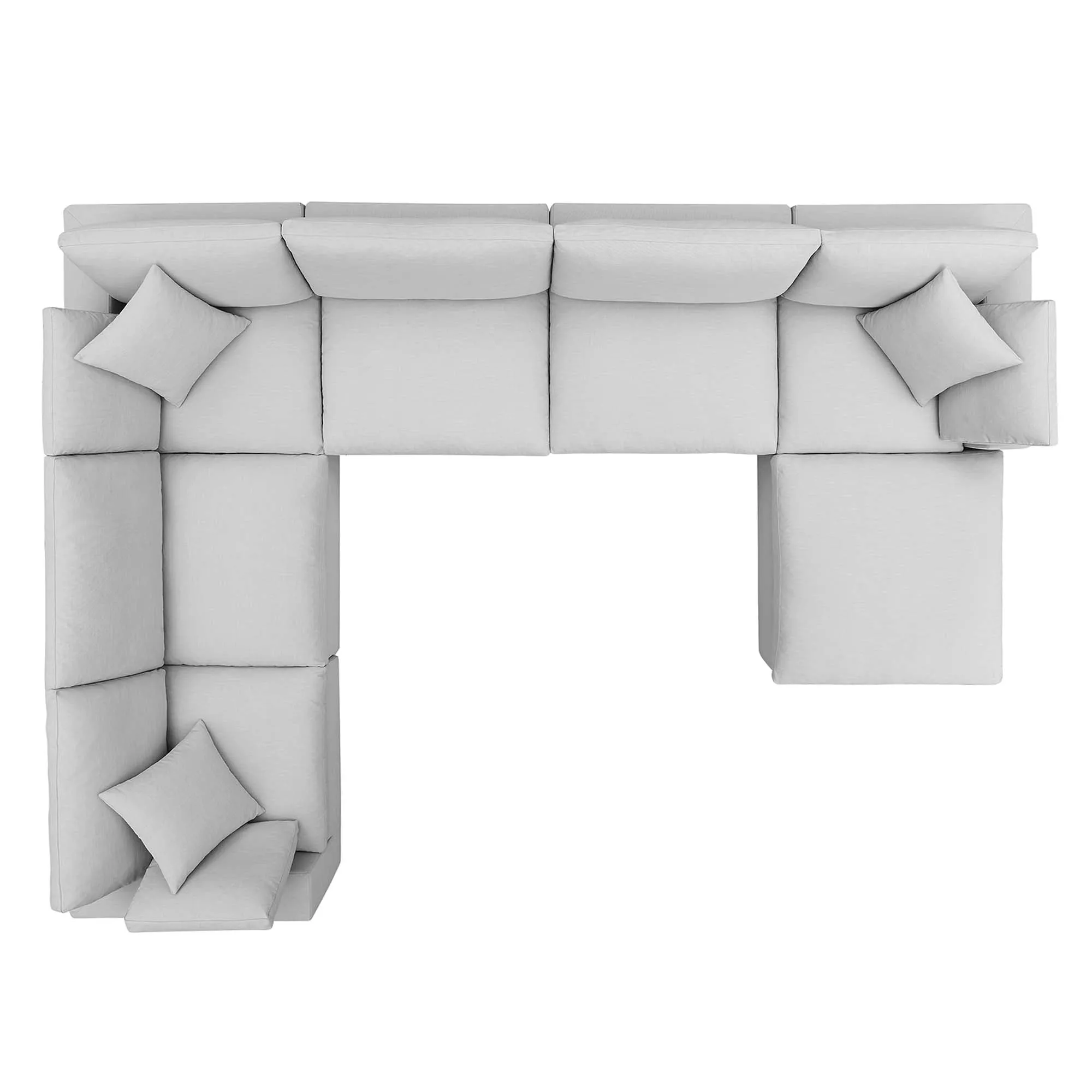Commix 7-Piece Down Filled Overstuffed Sectional Sofa by Modway