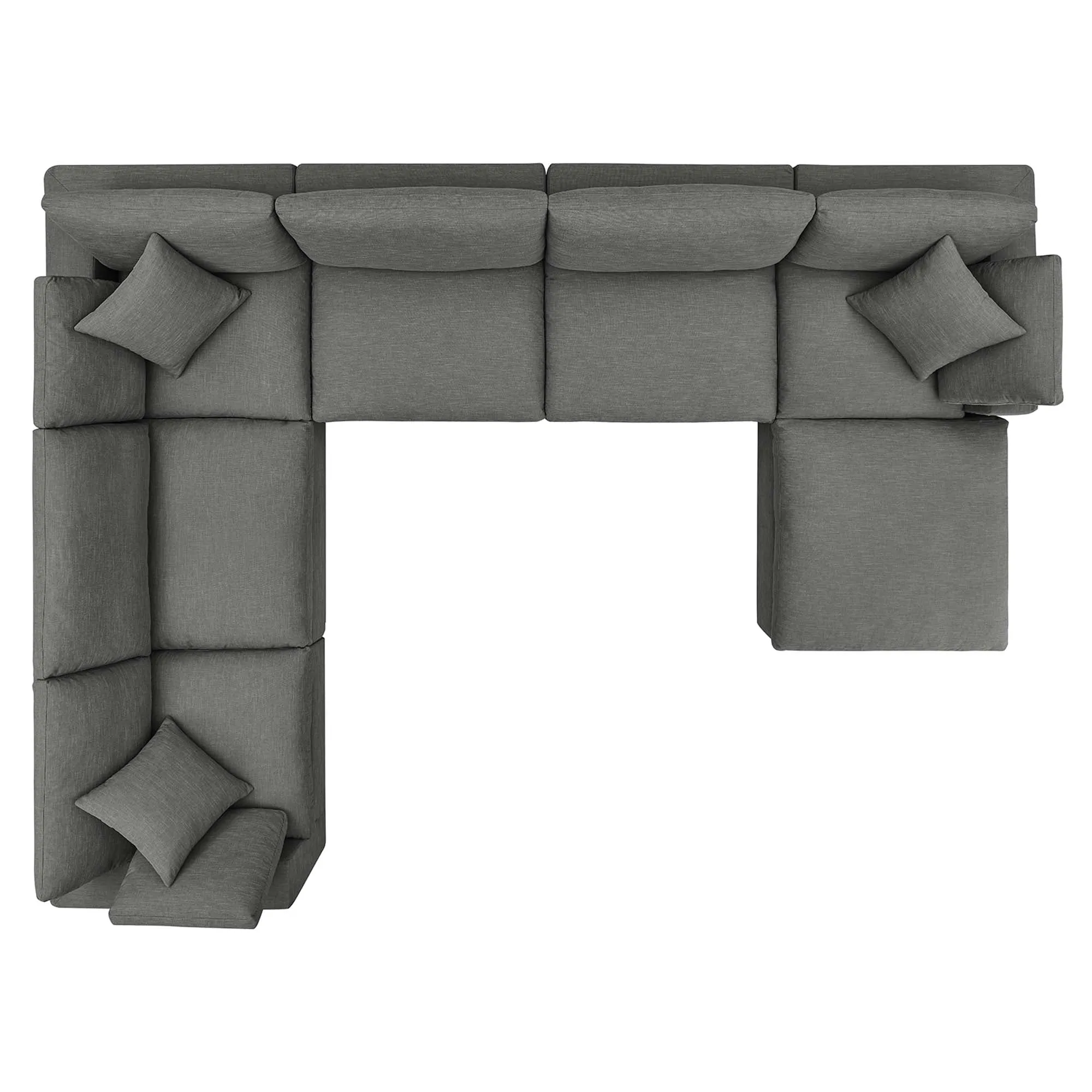Commix 7-Piece Down Filled Overstuffed Sectional Sofa by Modway