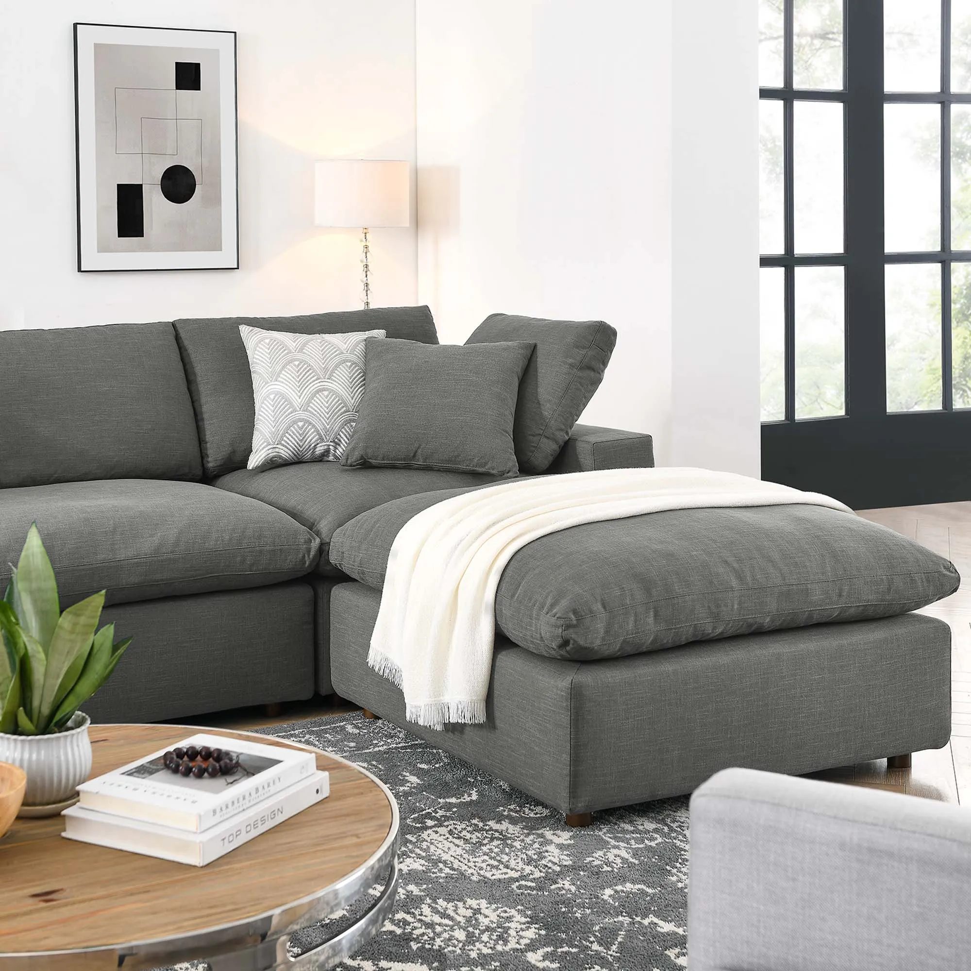 Commix 7-Piece Down Filled Overstuffed Sectional Sofa by Modway