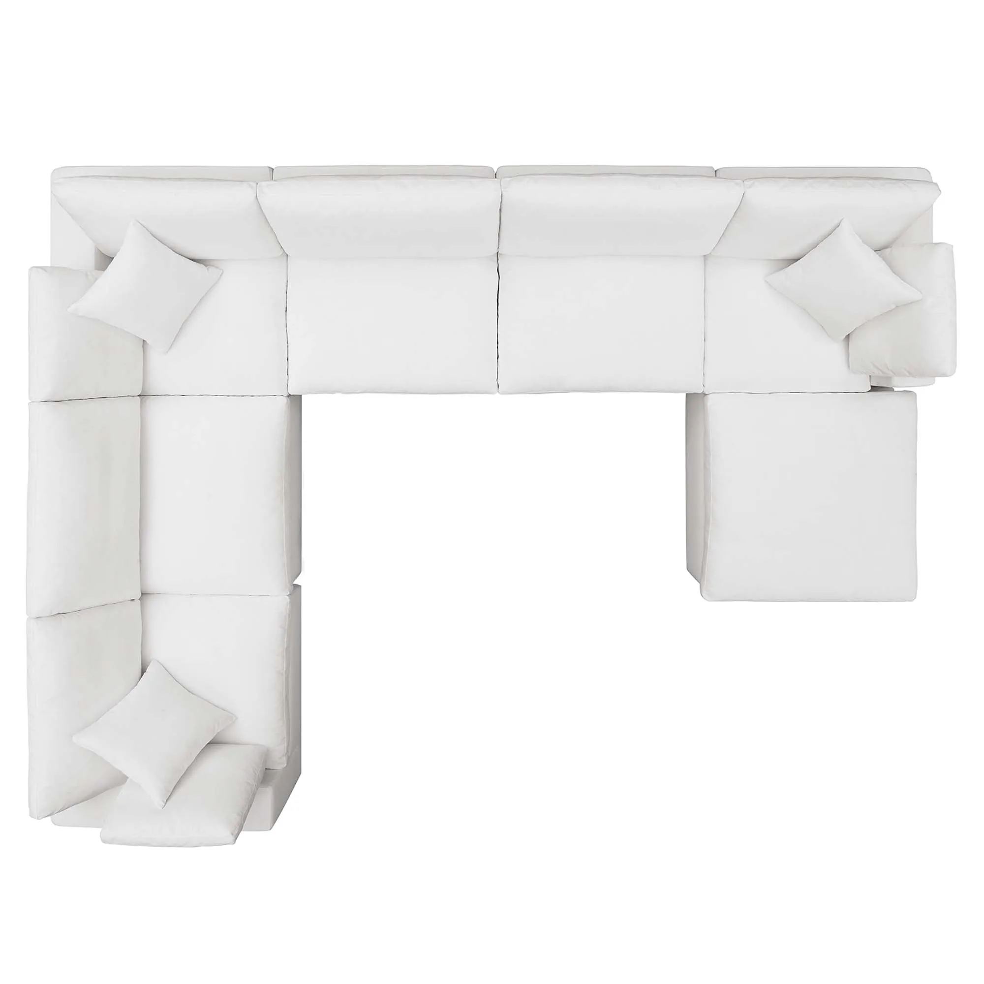 Commix 7-Piece Down Filled Overstuffed Sectional Sofa by Modway