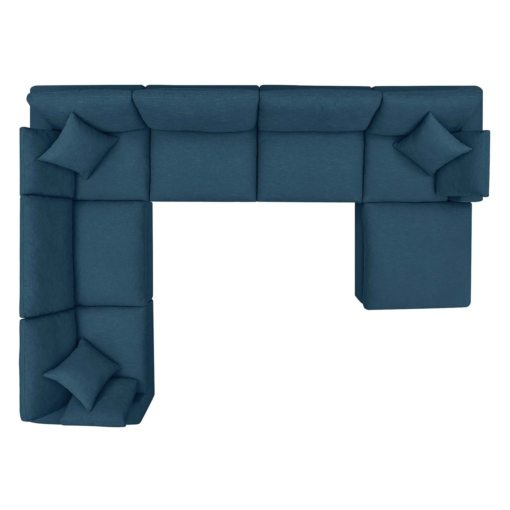 Commix 7-Piece Down Filled Overstuffed Sectional Sofa by Modway