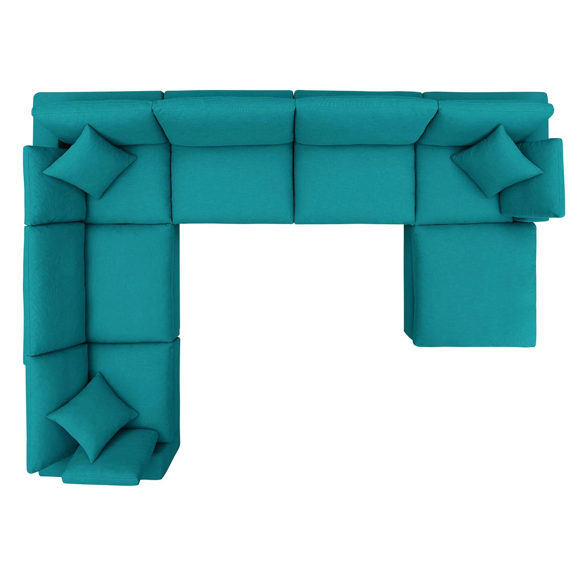 Commix 7-Piece Down Filled Overstuffed Sectional Sofa by Modway