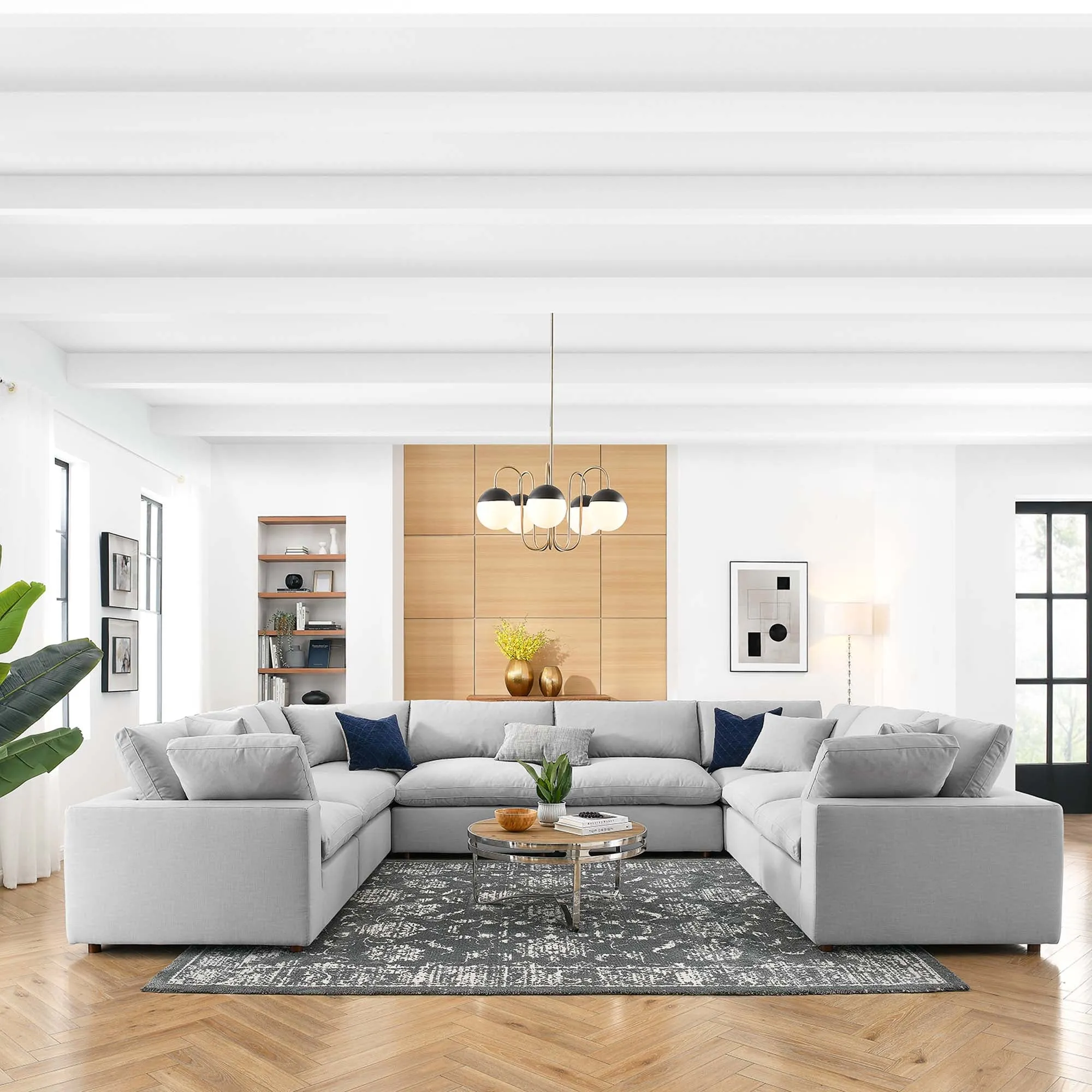 Commix 8-Piece Down Filled Overstuffed Sectional Sofa by Modway