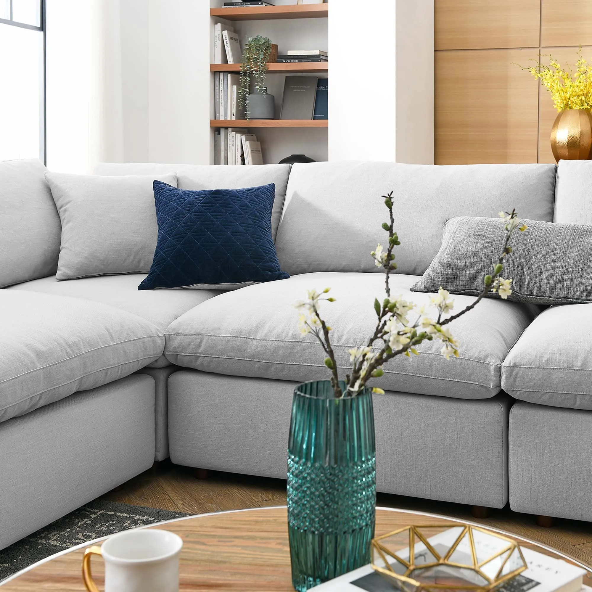 Commix 8-Piece Down Filled Overstuffed Sectional Sofa by Modway