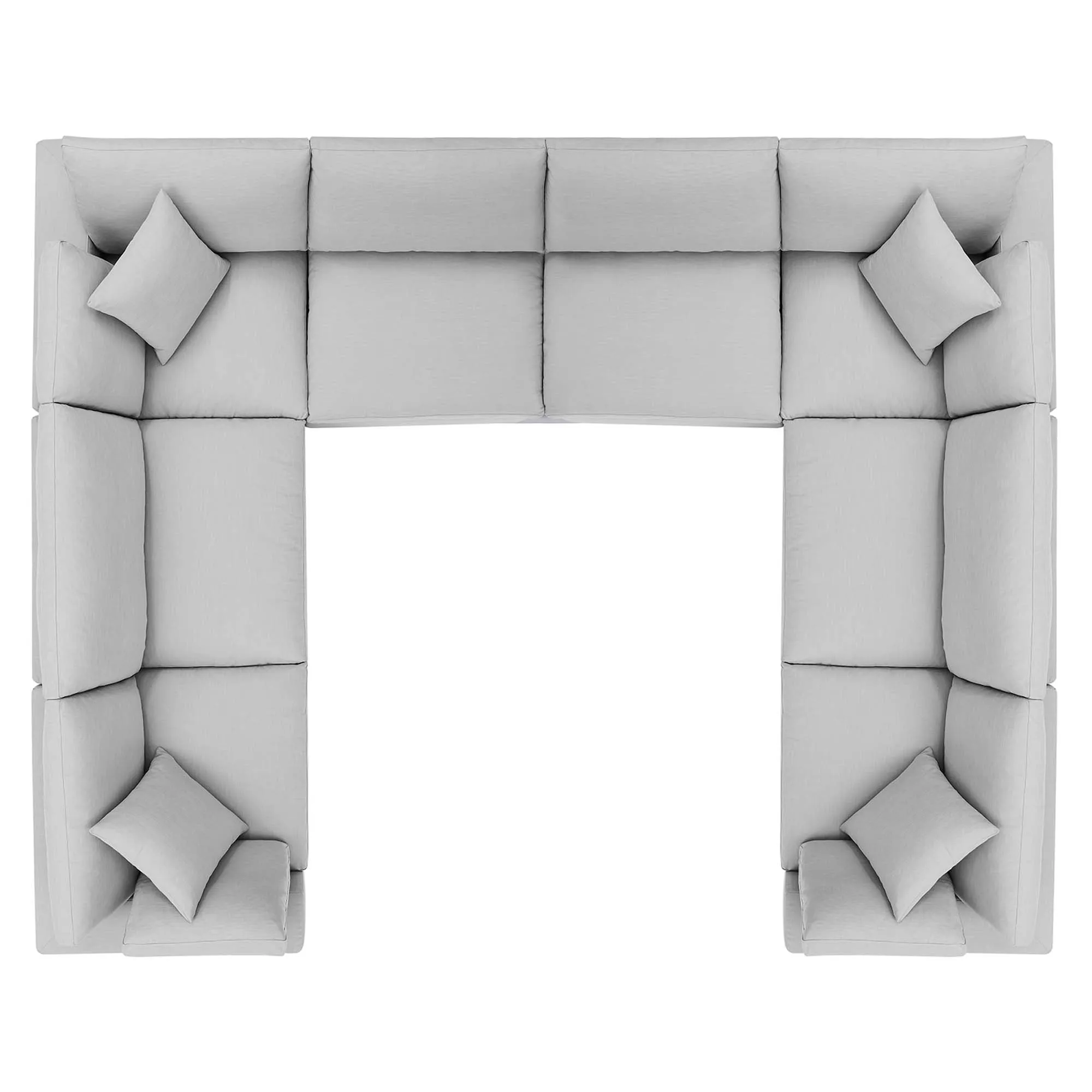 Commix 8-Piece Down Filled Overstuffed Sectional Sofa by Modway