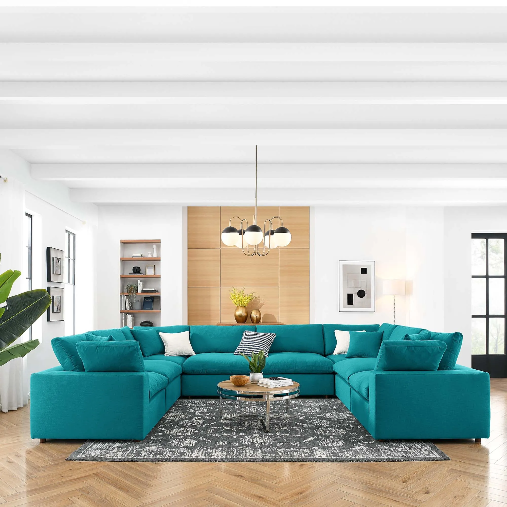 Commix 8-Piece Down Filled Overstuffed Sectional Sofa by Modway