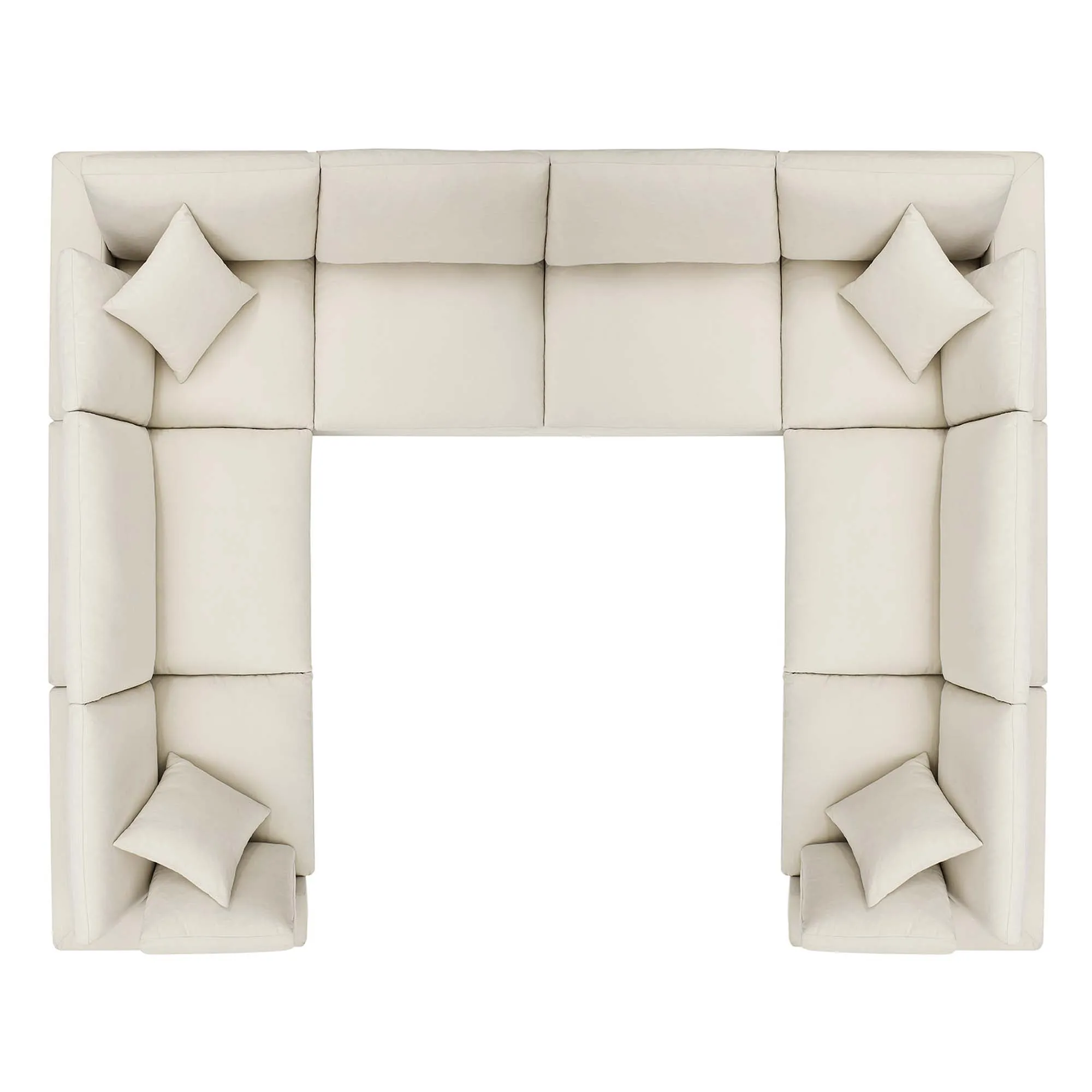 Commix 8-Piece Down Filled Overstuffed Sectional Sofa by Modway