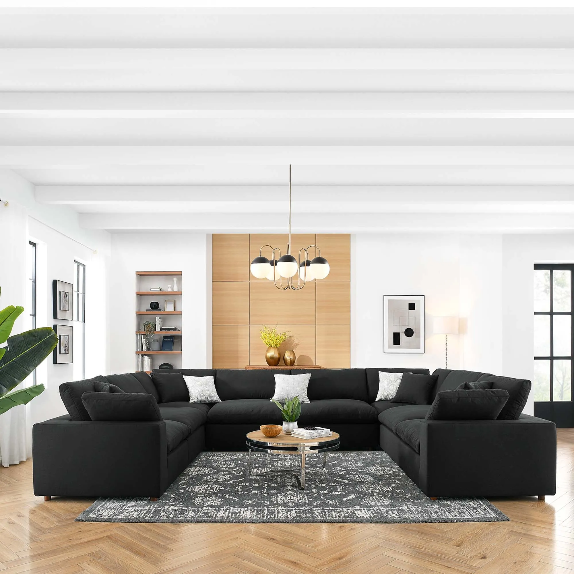 Commix 8-Piece Down Filled Overstuffed Sectional Sofa by Modway