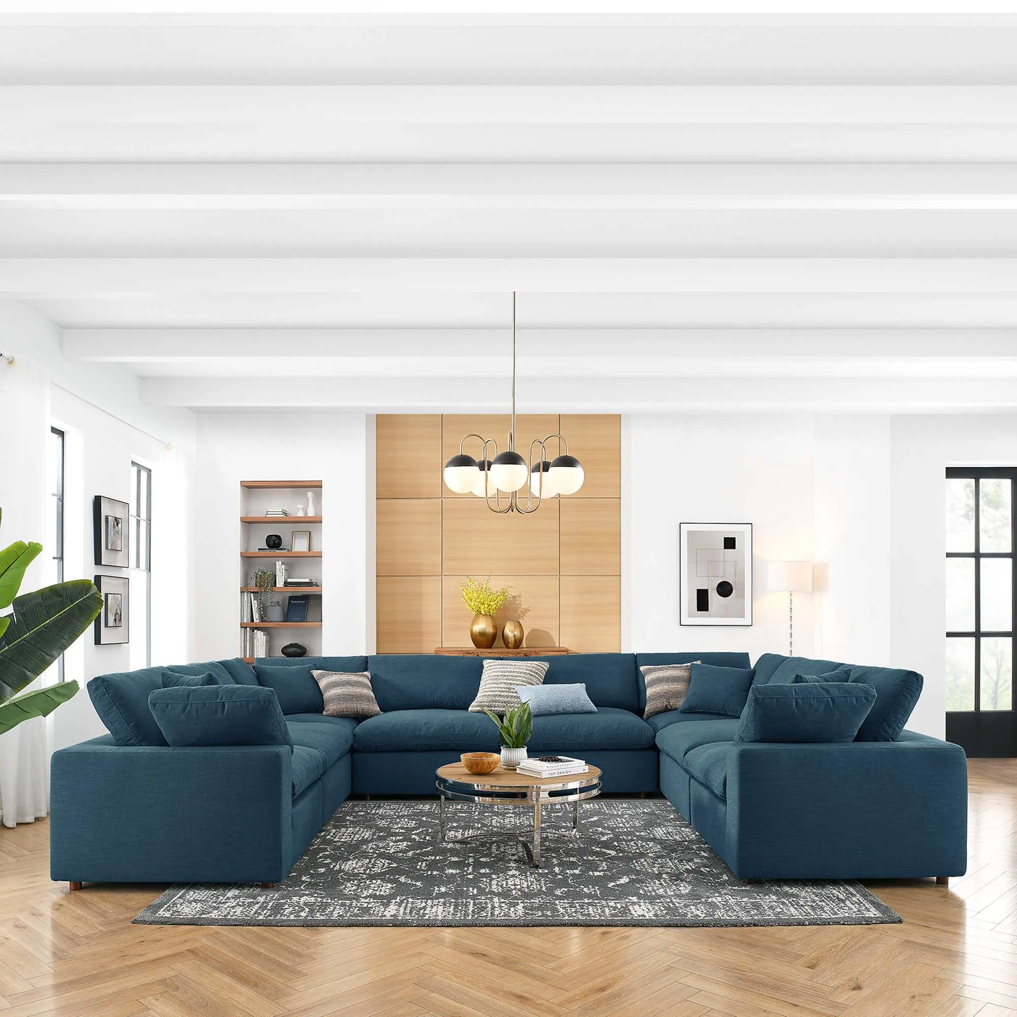 Commix 8-Piece Down Filled Overstuffed Sectional Sofa by Modway