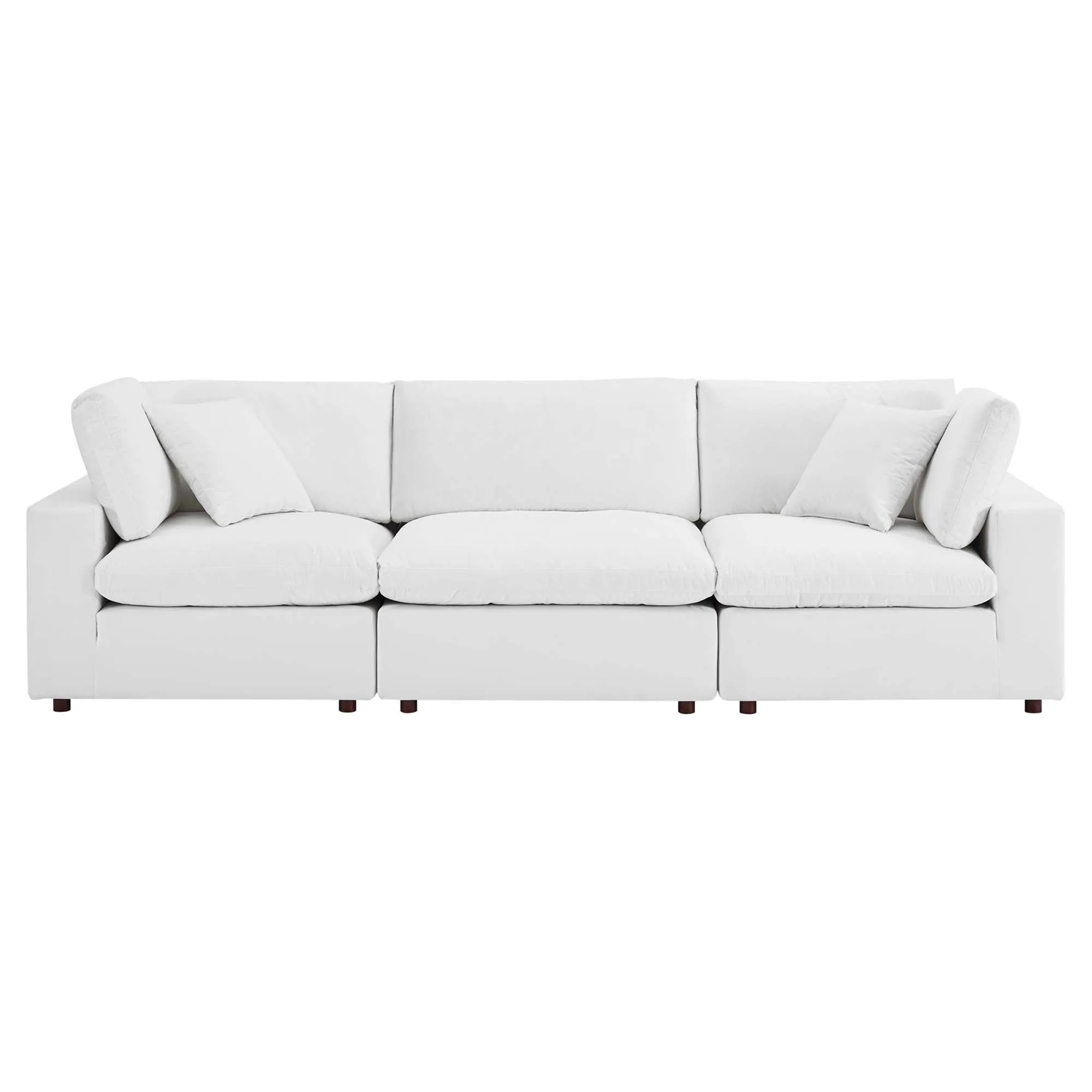 Commix Down Filled Overstuffed Performance Velvet 3-Seater Sofa by Modway