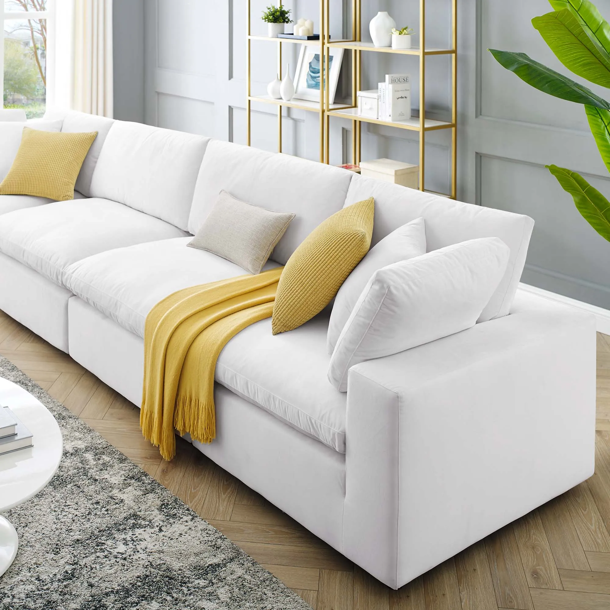 Commix Down Filled Overstuffed Performance Velvet 4-Seater Sofa by Modway