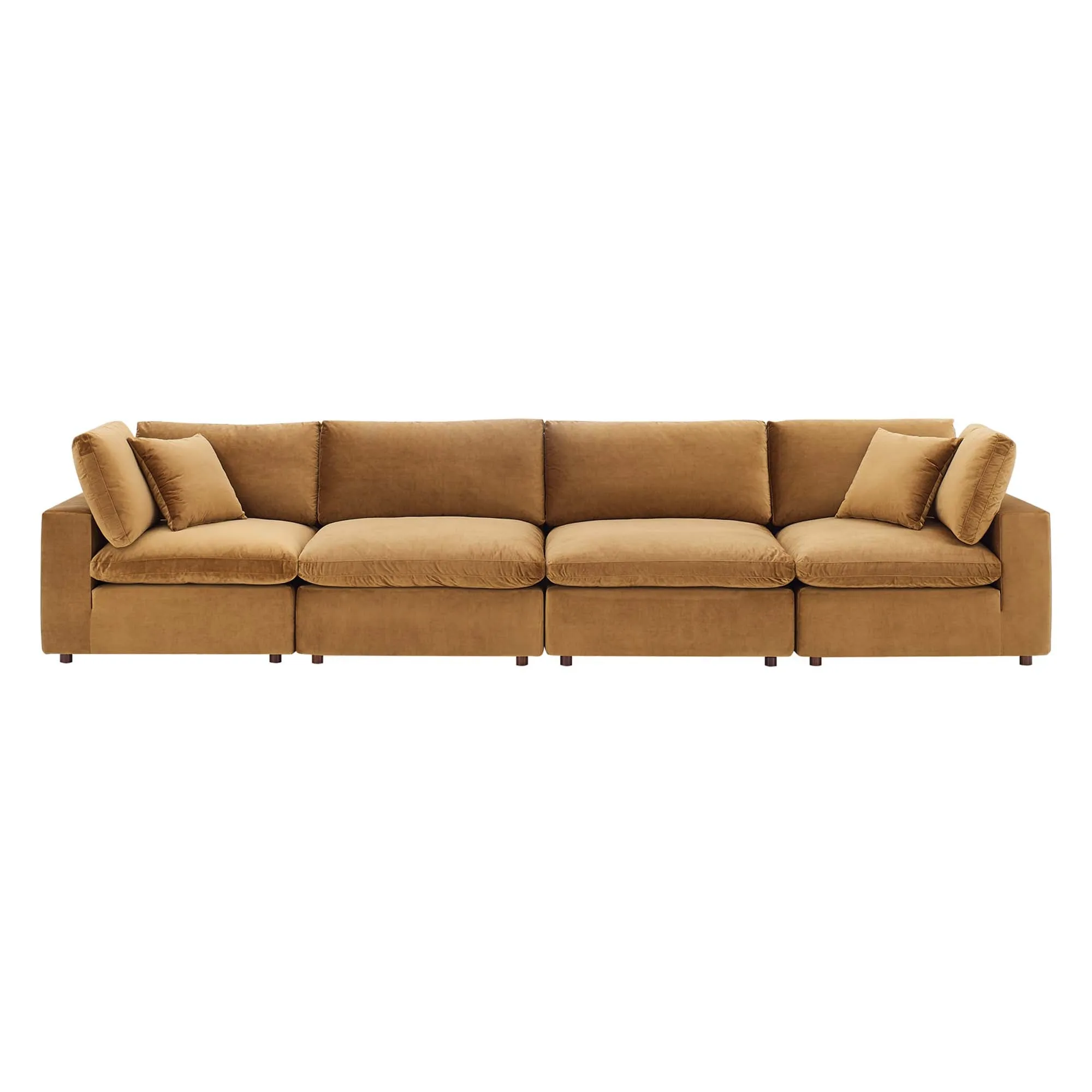 Commix Down Filled Overstuffed Performance Velvet 4-Seater Sofa by Modway