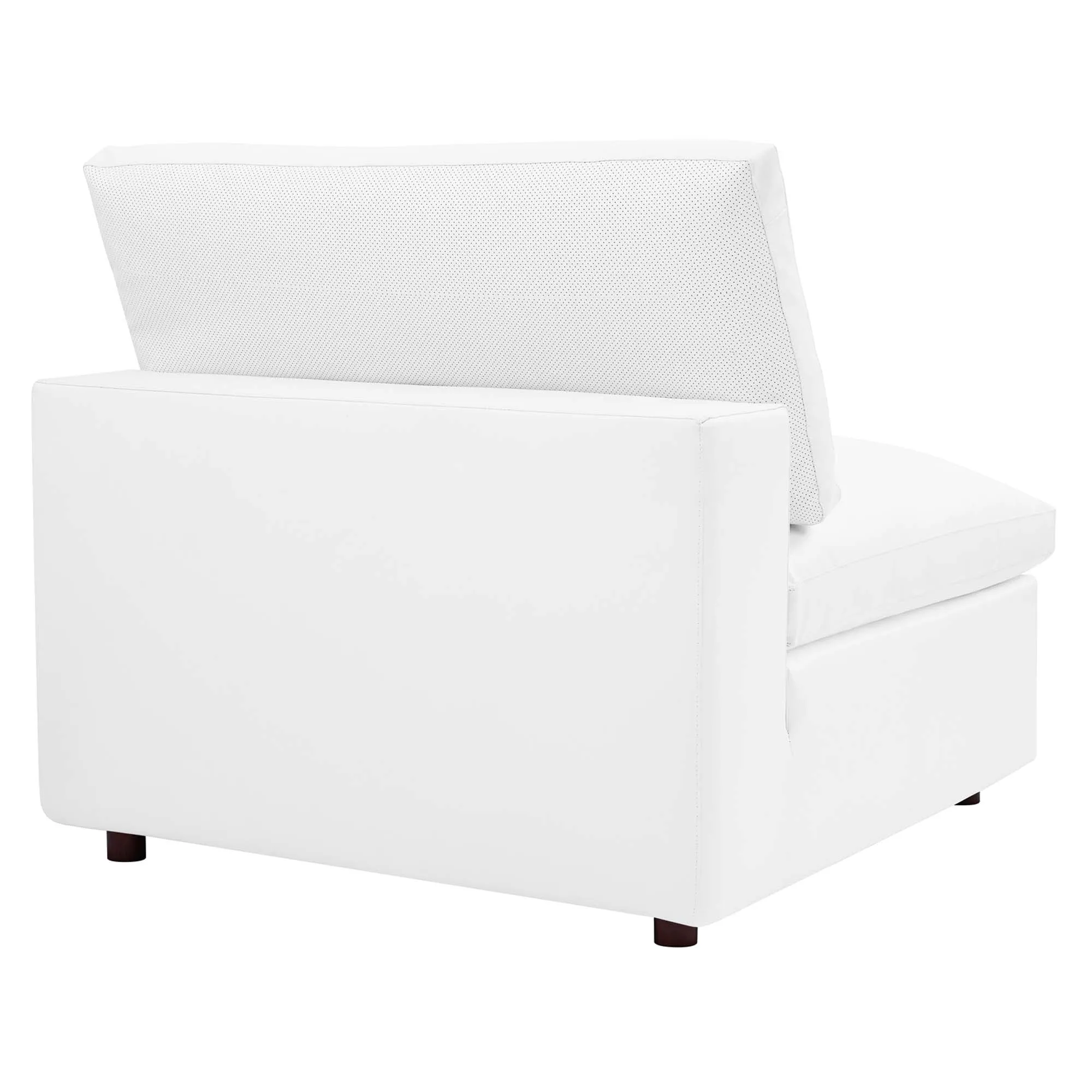 Commix Down Filled Overstuffed Vegan Leather 3-Seater Sofa by Modway