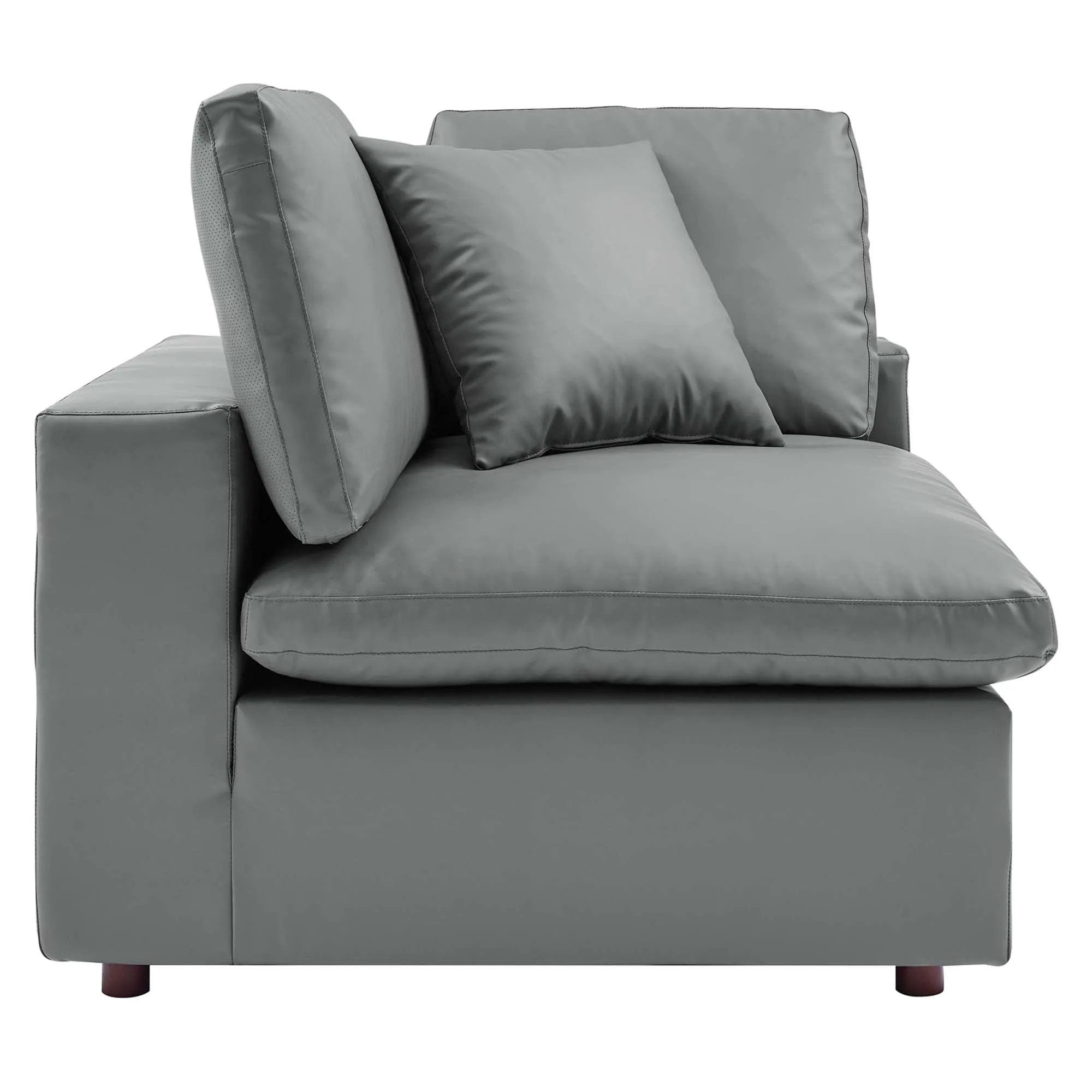 Commix Down Filled Overstuffed Vegan Leather 4-Seater Sofa by Modway