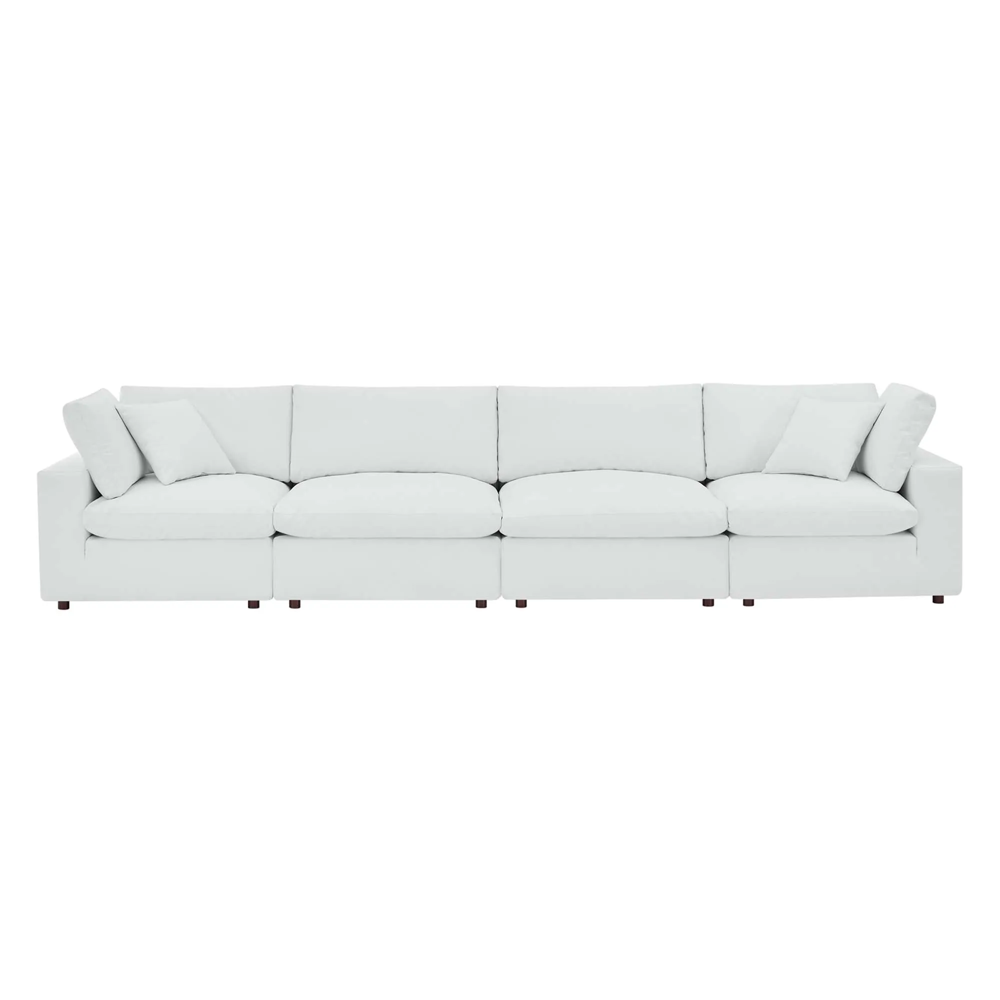 Commix Down Filled Overstuffed Vegan Leather 4-Seater Sofa by Modway