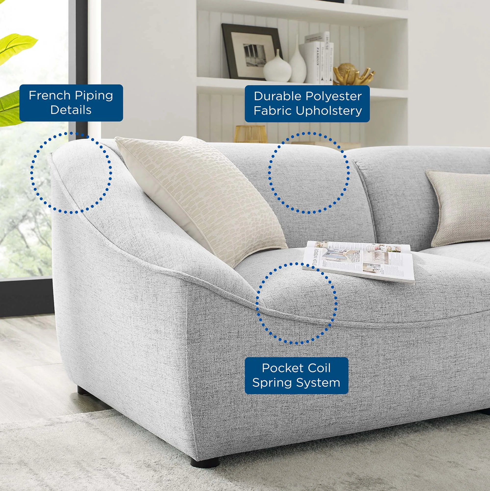 Comprise 4-Piece Living Room Set by Modway