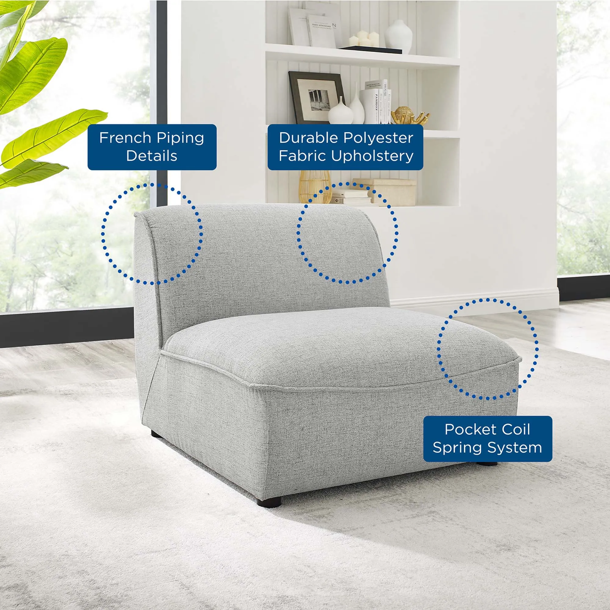 Comprise Armless Chair by Modway