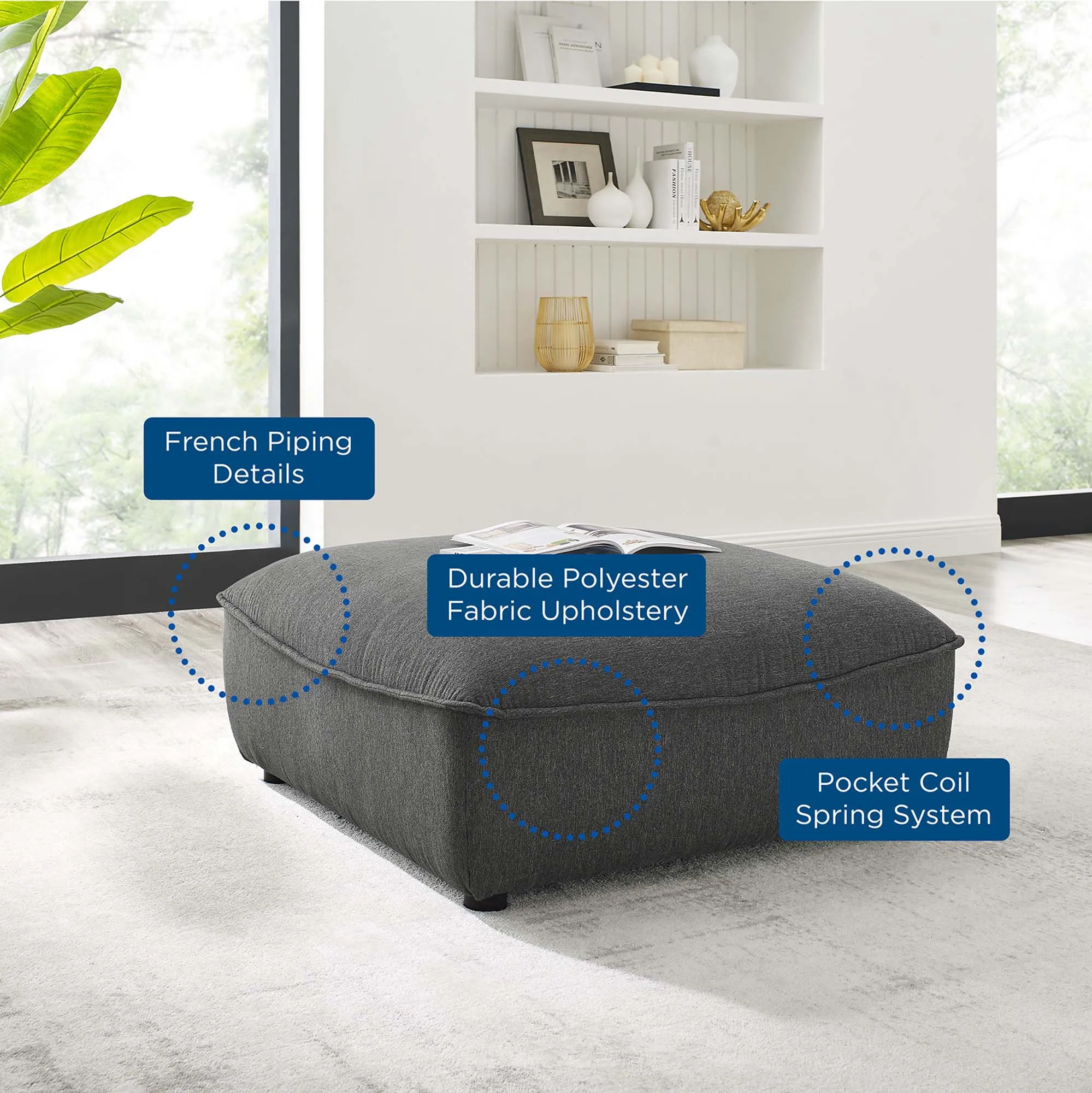 Comprise Sectional Sofa Ottoman by Modway