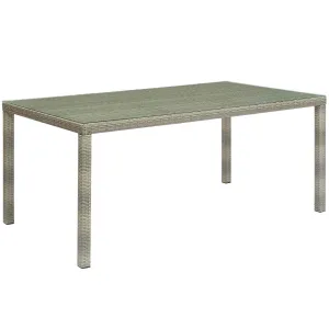 Conduit 70" Outdoor Patio Wicker Rattan Dining Table by Modway
