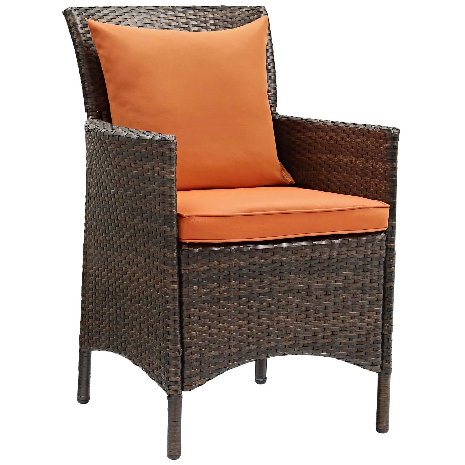 Conduit Outdoor Patio Wicker Rattan Dining Armchair Set of 2 by Modway