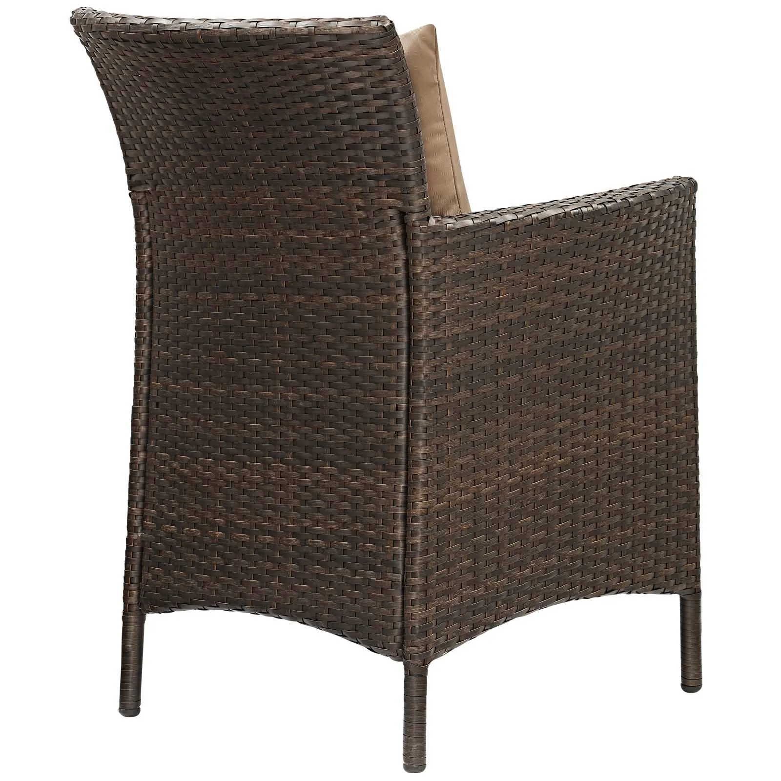 Conduit Outdoor Patio Wicker Rattan Dining Armchair Set of 2 by Modway