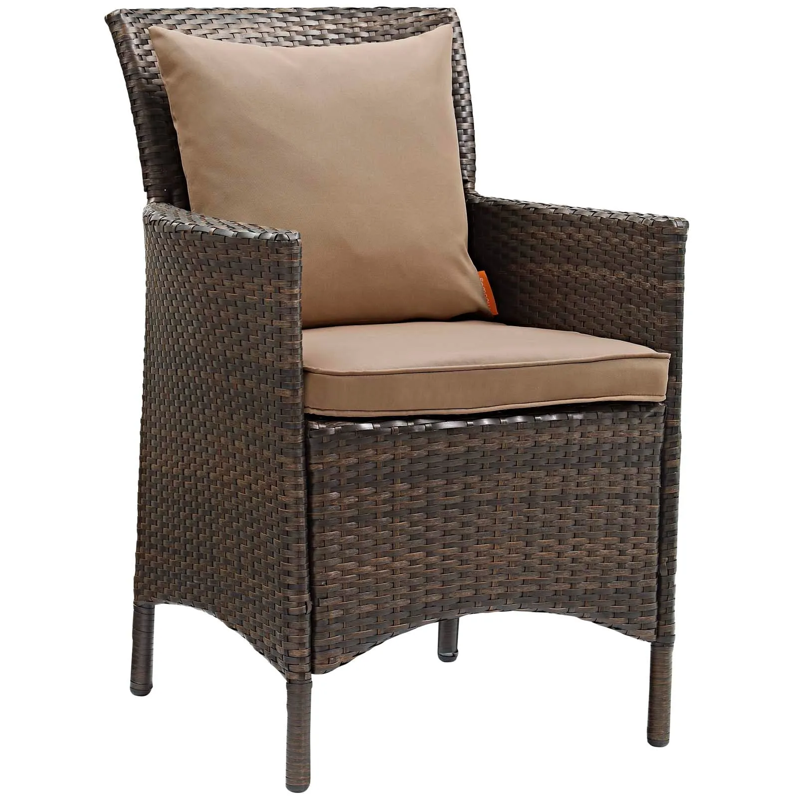 Conduit Outdoor Patio Wicker Rattan Dining Armchair Set of 2 by Modway