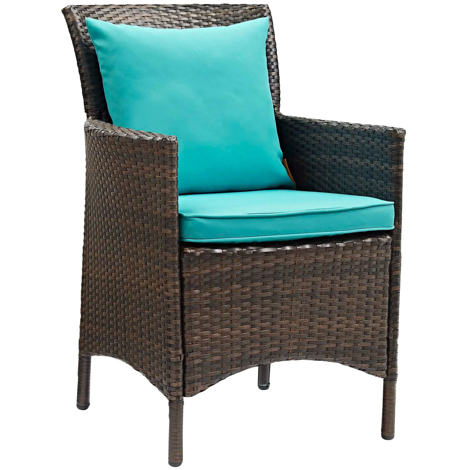 Conduit Outdoor Patio Wicker Rattan Dining Armchair Set of 2 by Modway