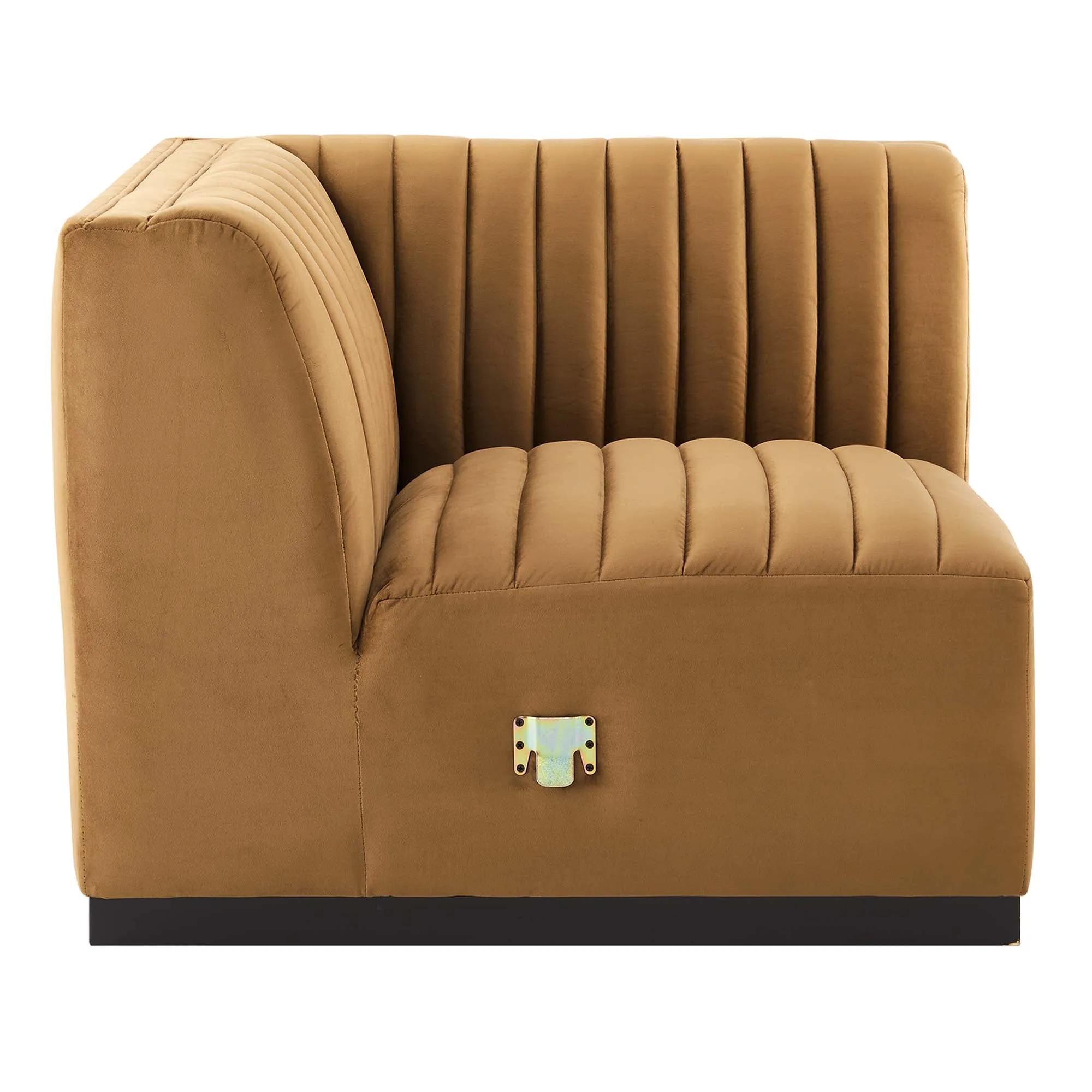 Conjure Channel Tufted Performance Velvet Left Corner Chair by Modway