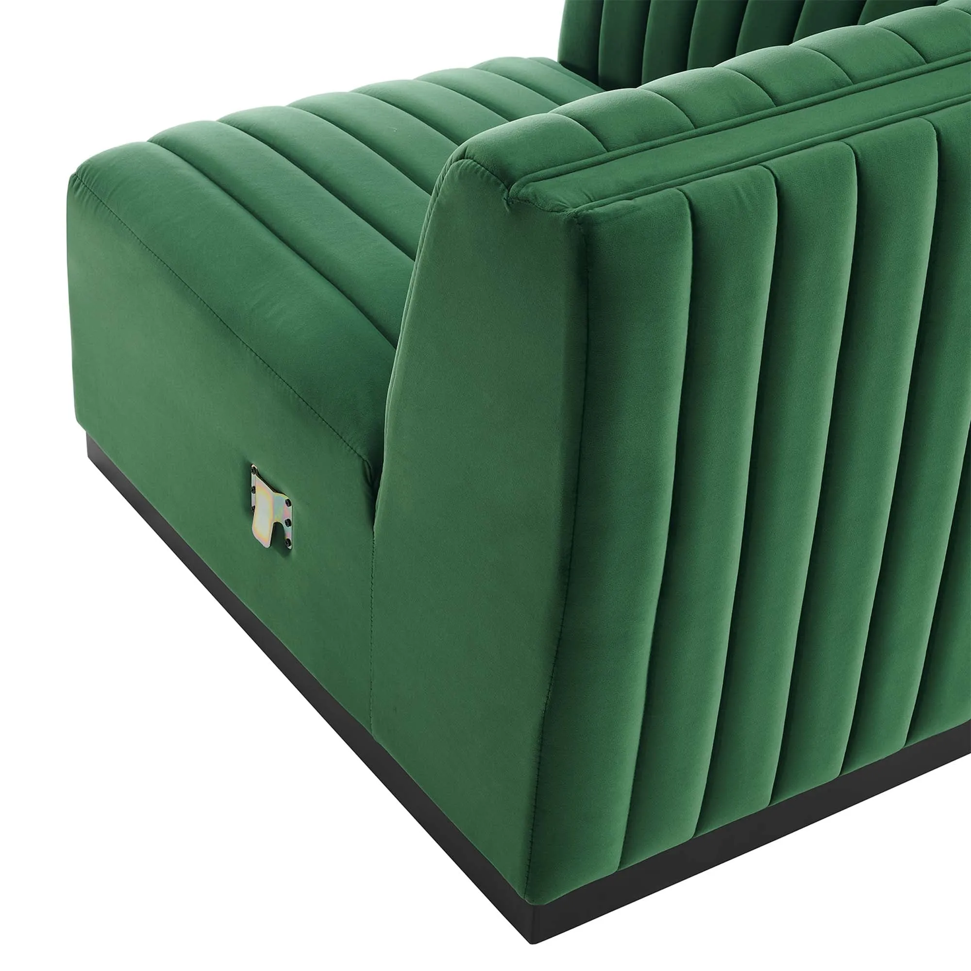 Conjure Channel Tufted Performance Velvet Left Corner Chair by Modway