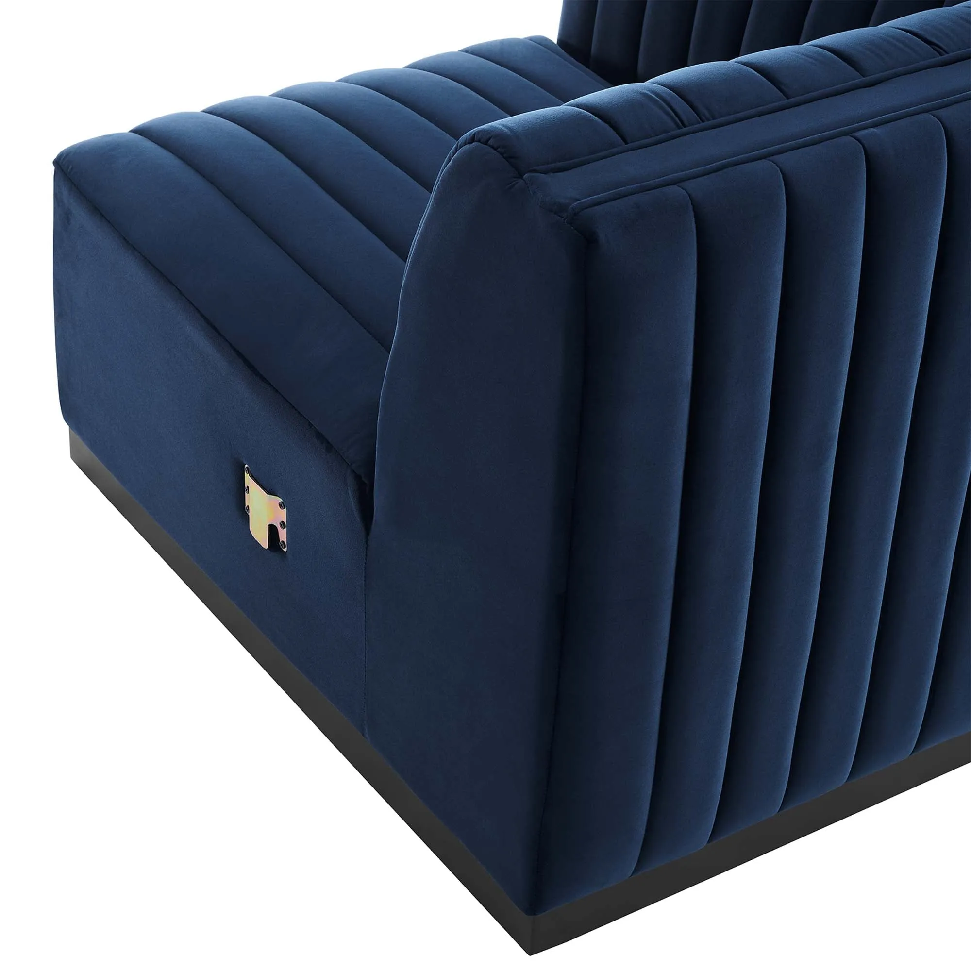 Conjure Channel Tufted Performance Velvet Left Corner Chair by Modway