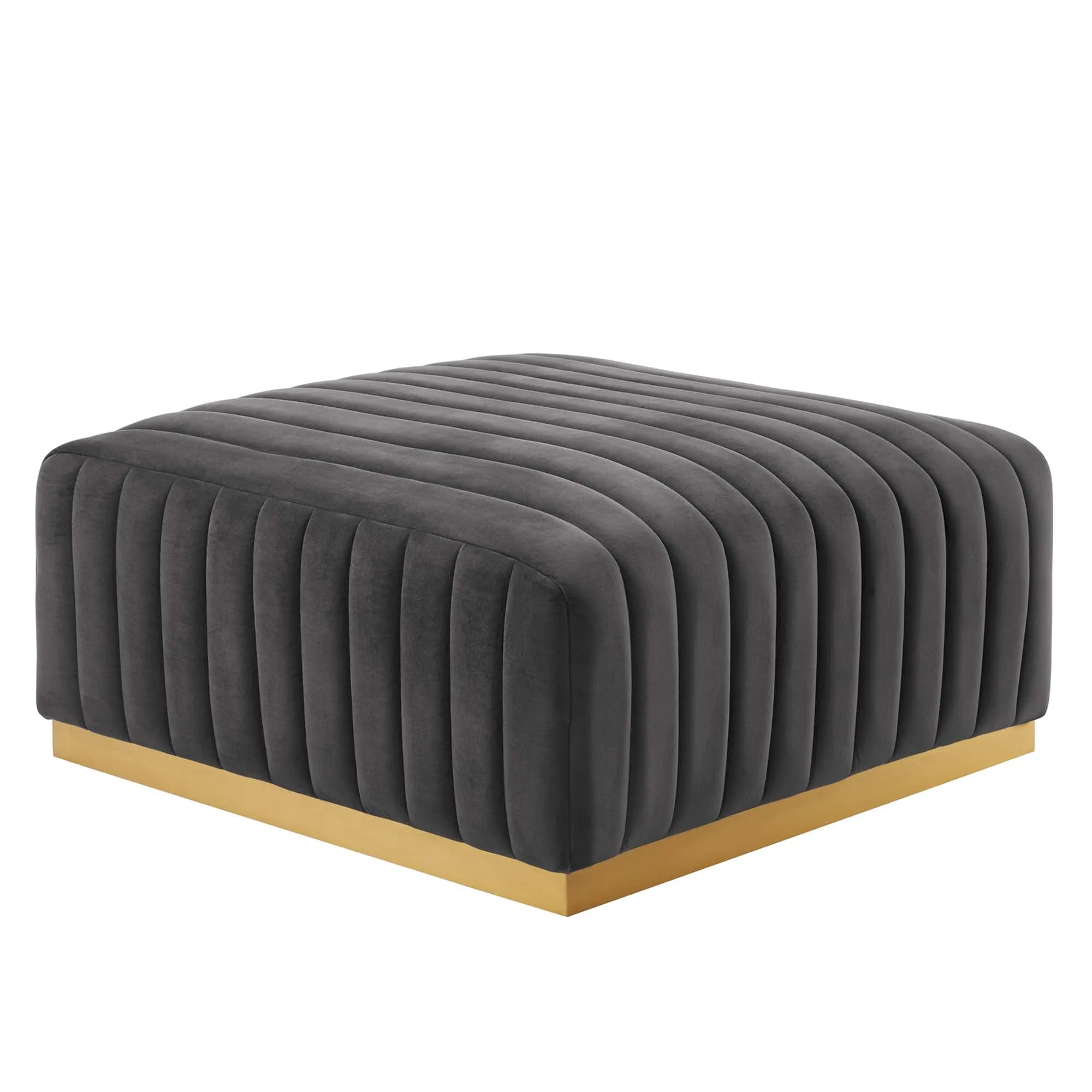 Conjure Channel Tufted Performance Velvet Ottoman by Modway