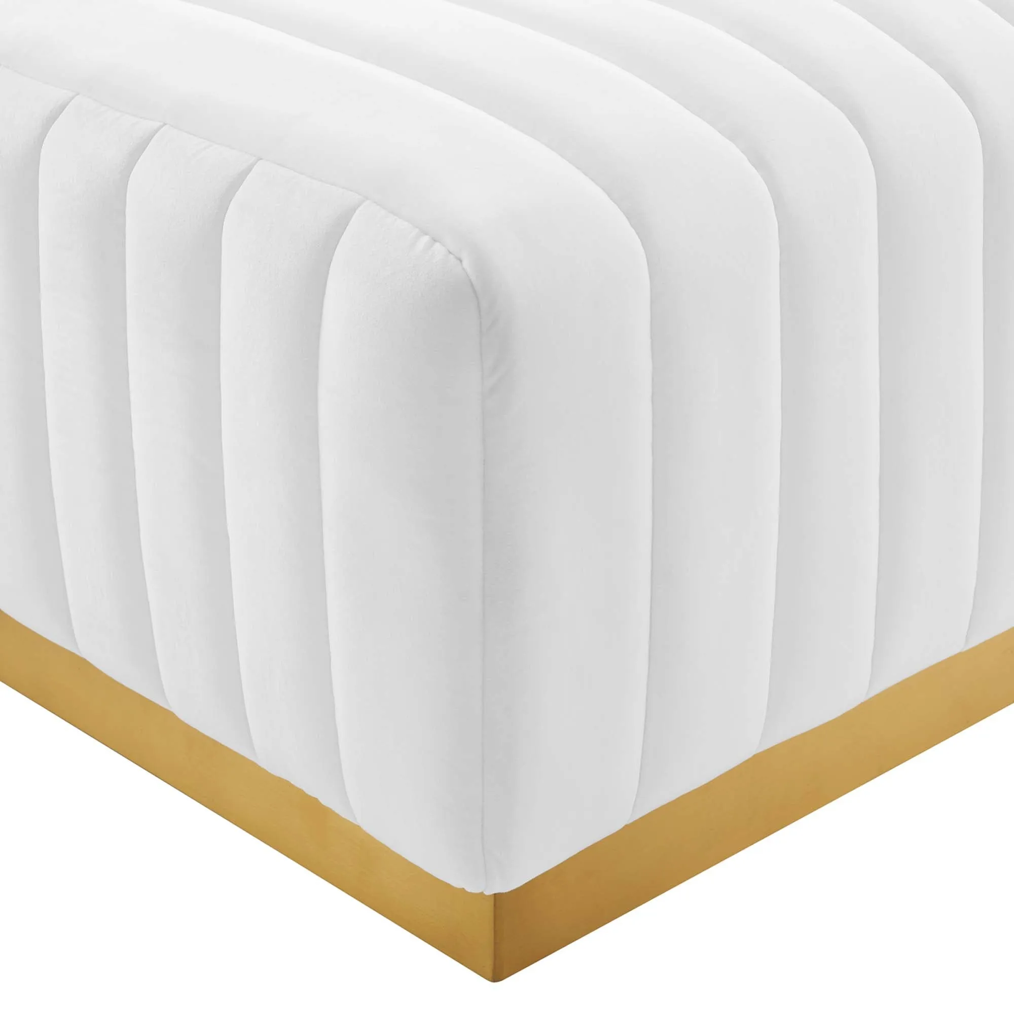 Conjure Channel Tufted Performance Velvet Ottoman by Modway