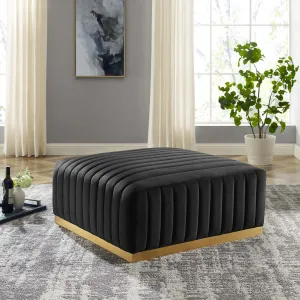 Conjure Channel Tufted Performance Velvet Ottoman by Modway