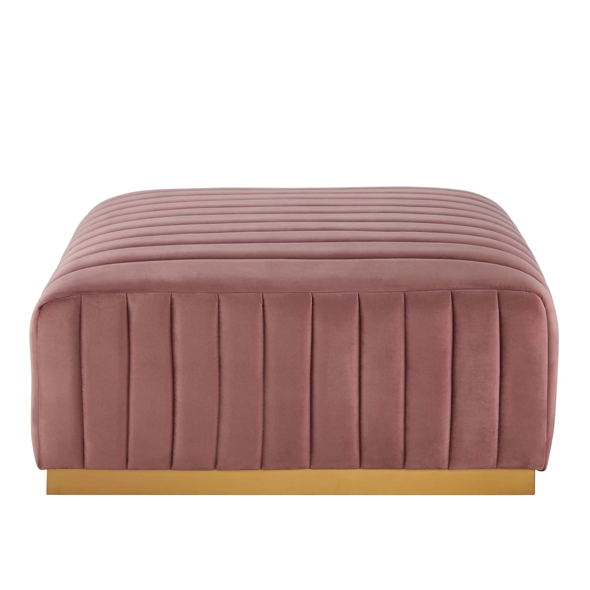 Conjure Channel Tufted Performance Velvet Ottoman by Modway
