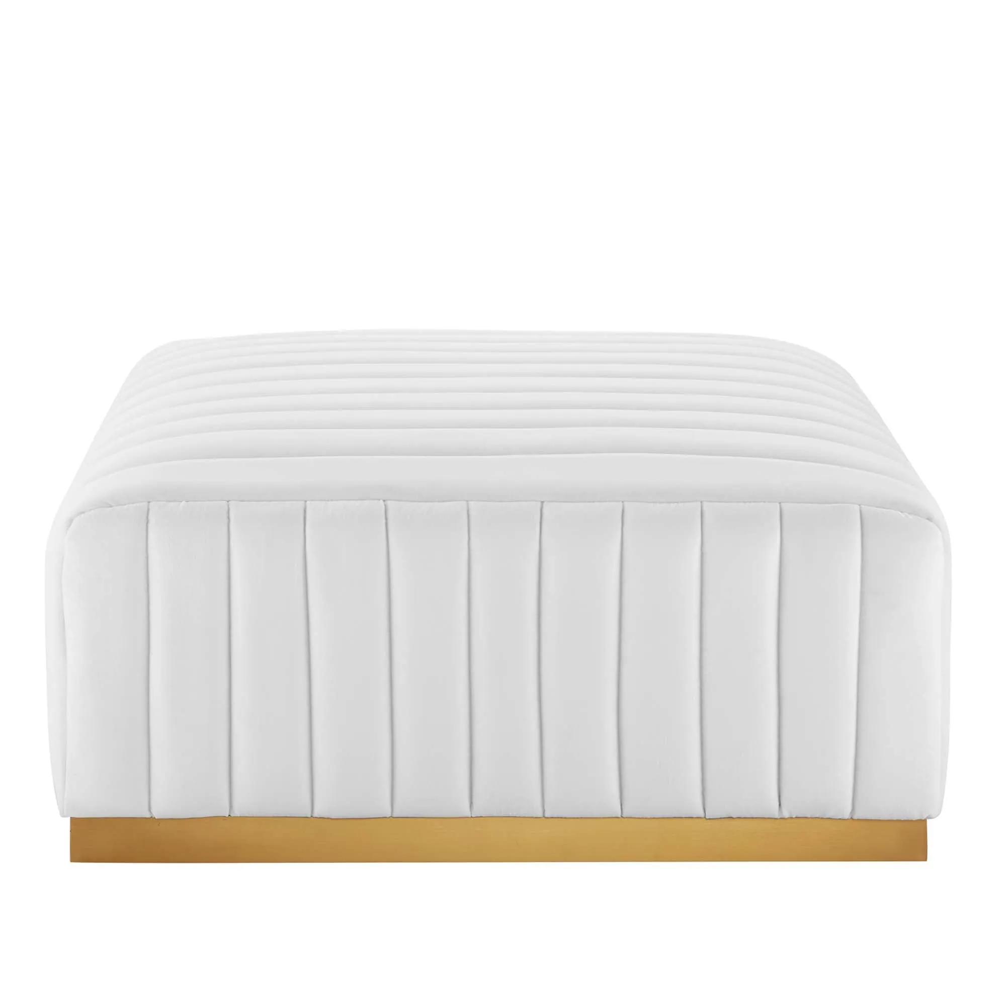 Conjure Channel Tufted Performance Velvet Ottoman by Modway