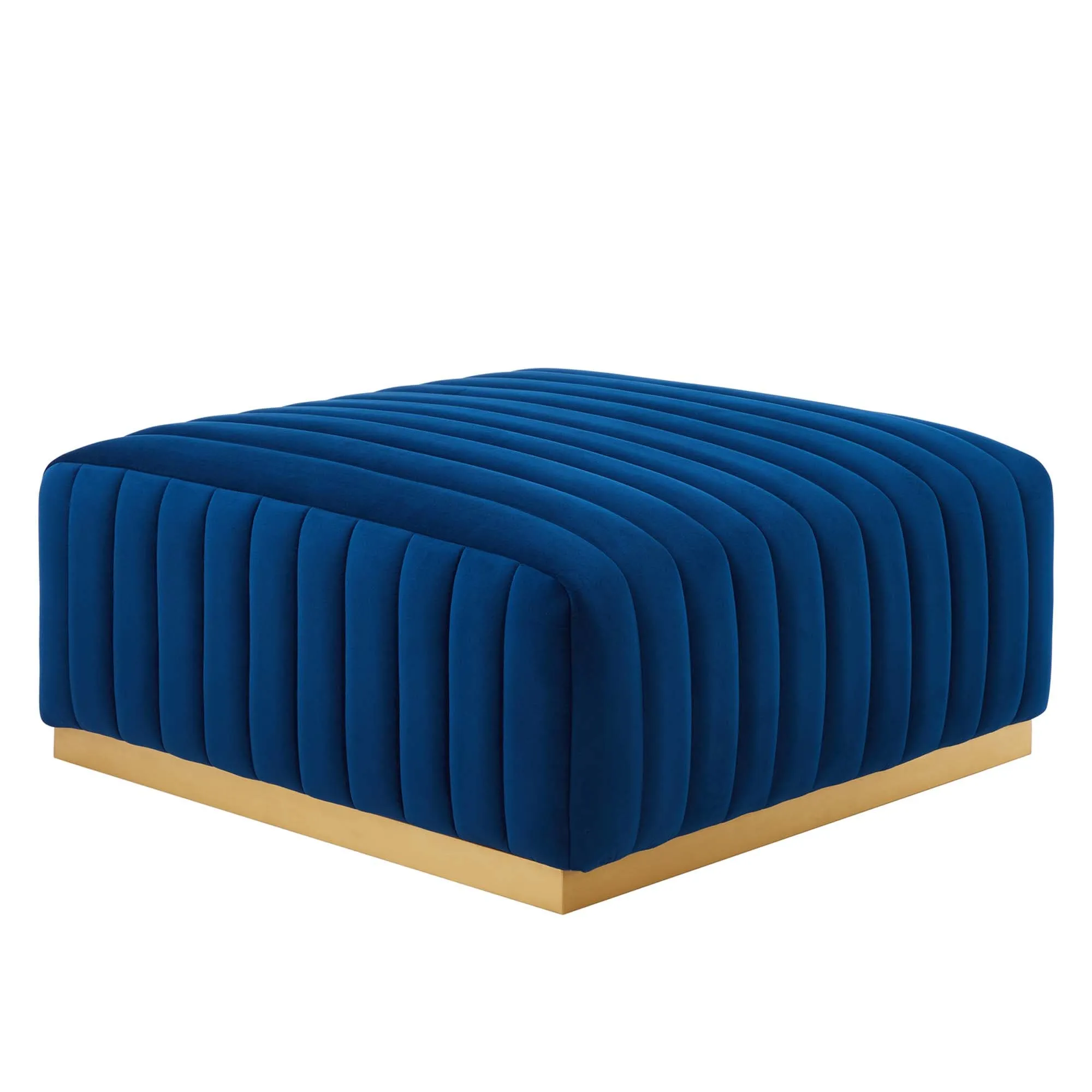 Conjure Channel Tufted Performance Velvet Ottoman by Modway