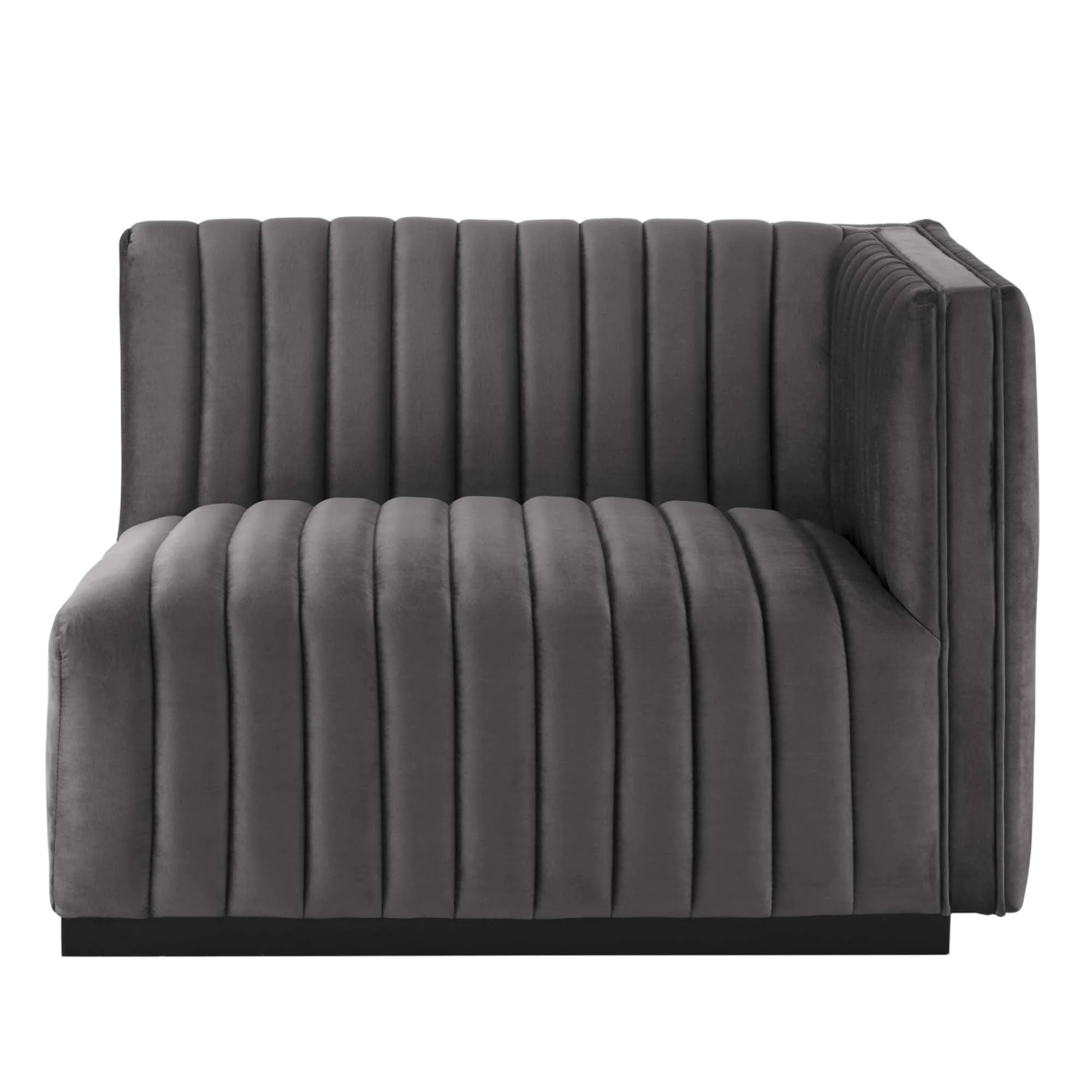 Conjure Channel Tufted Performance Velvet Right-Arm Chair by Modway