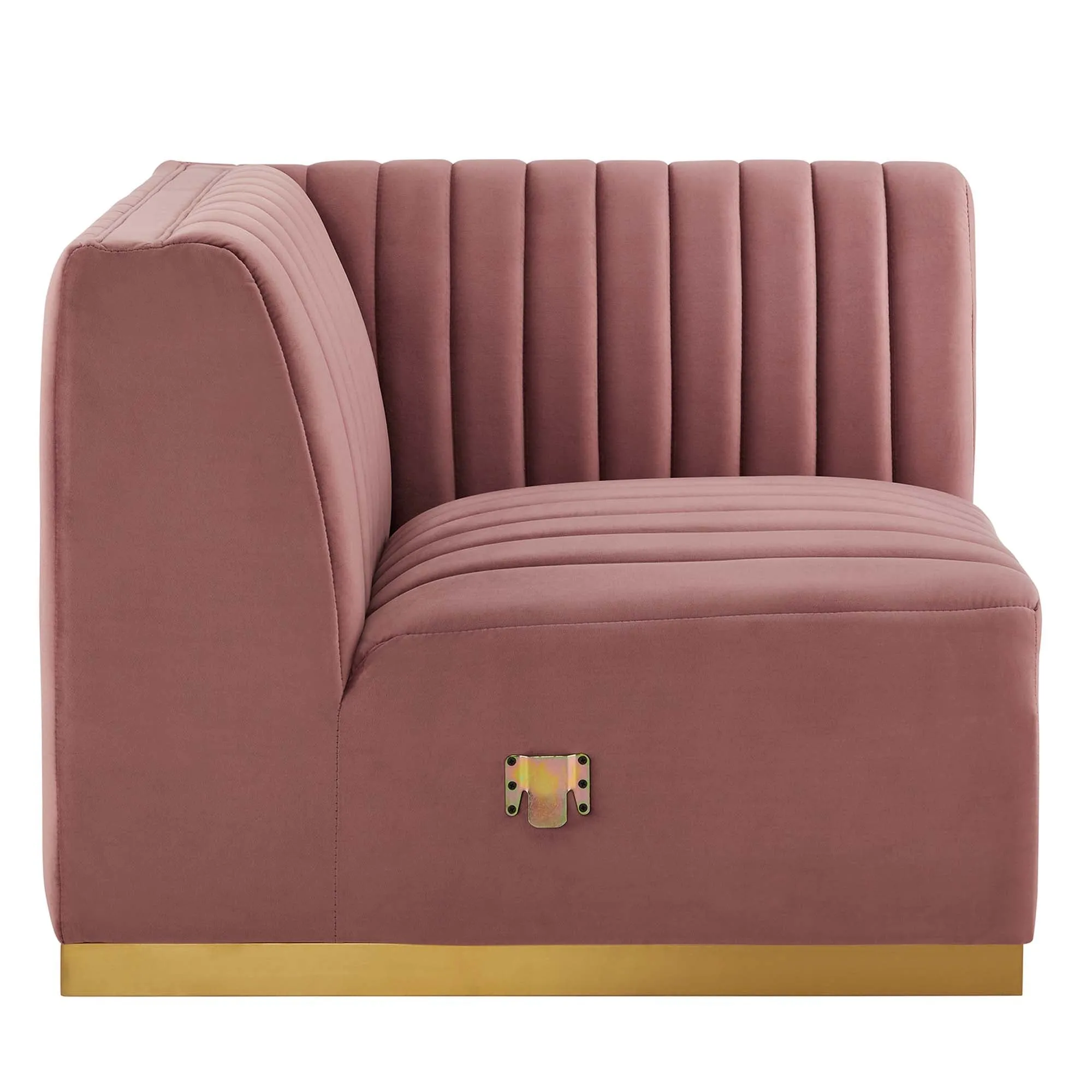 Conjure Channel Tufted Performance Velvet Right Corner Chair by Modway