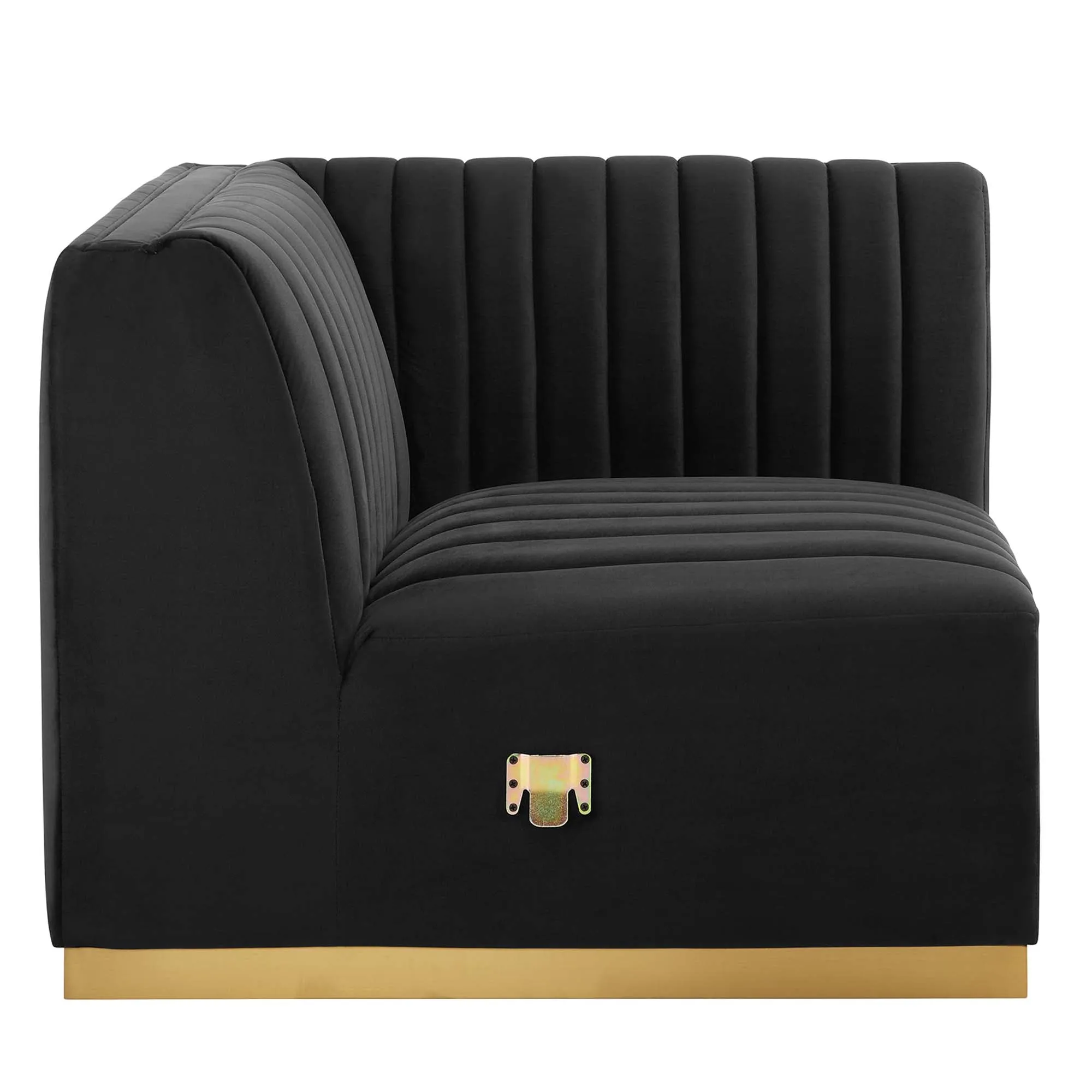 Conjure Channel Tufted Performance Velvet Right Corner Chair by Modway