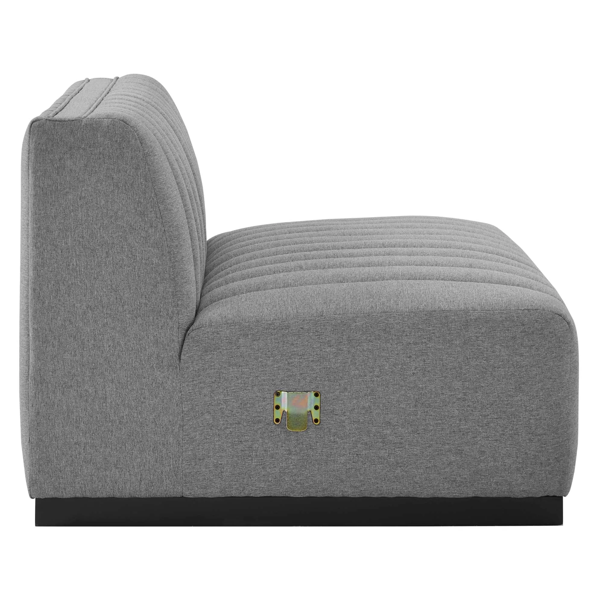 Conjure Channel Tufted Upholstered Fabric Armless Chair by Modway