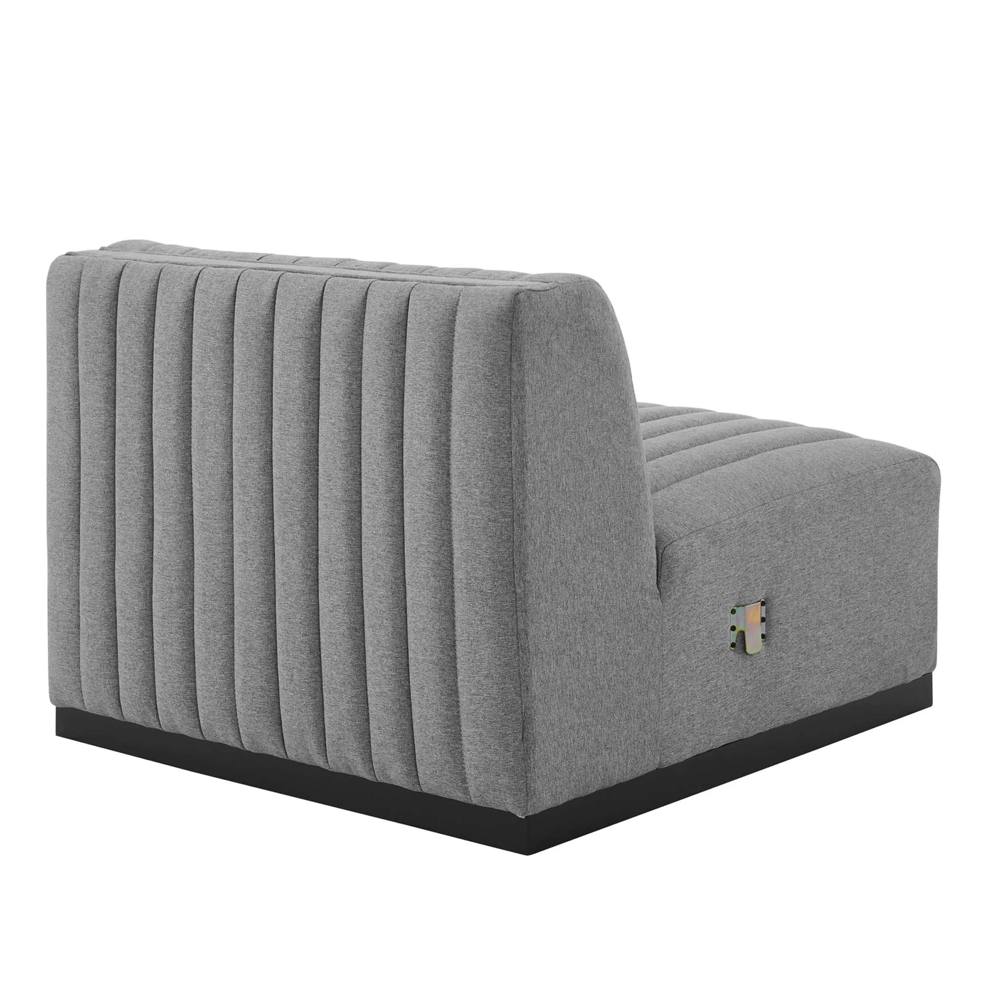 Conjure Channel Tufted Upholstered Fabric Armless Chair by Modway