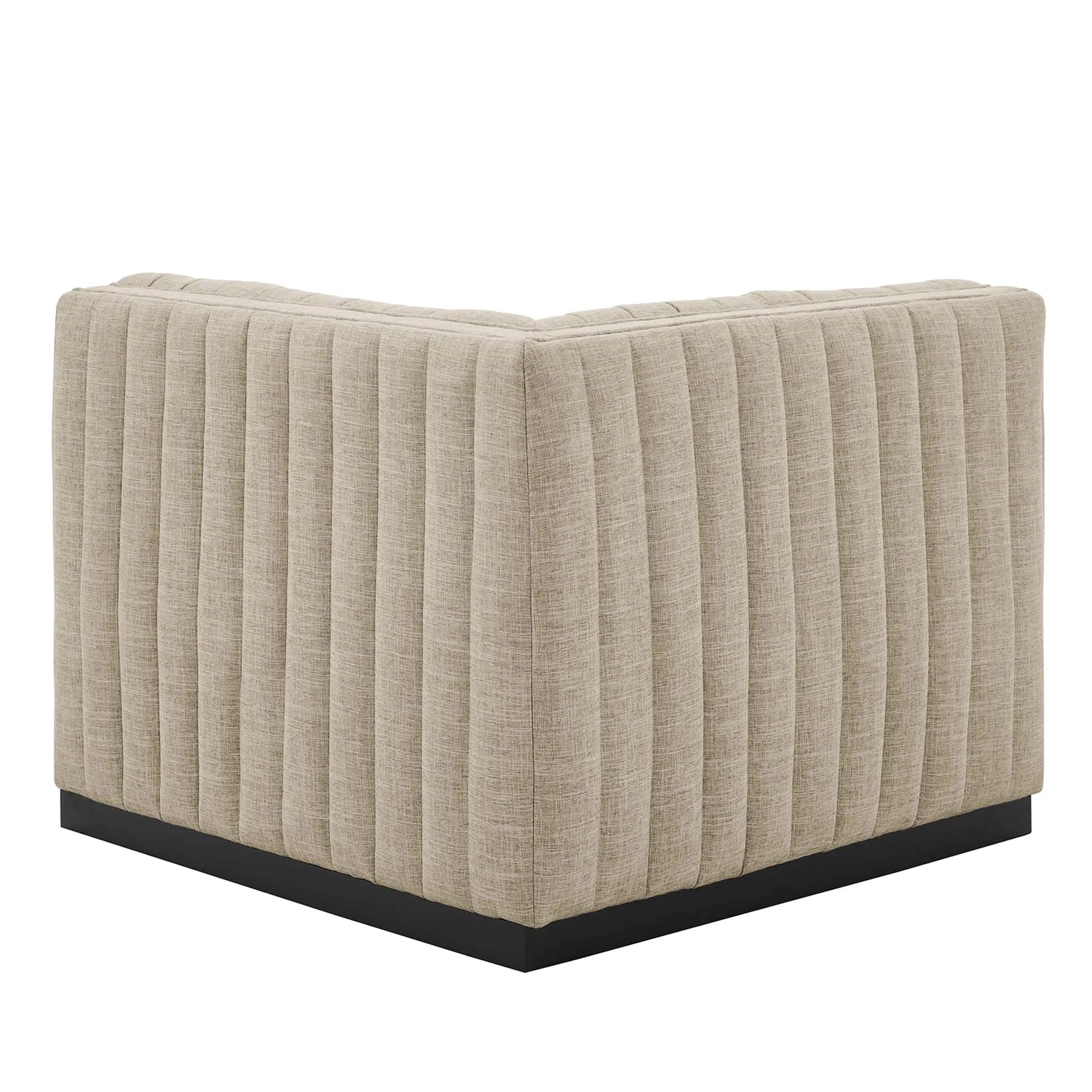 Conjure Channel Tufted Upholstered Fabric Left Corner Chair by Modway